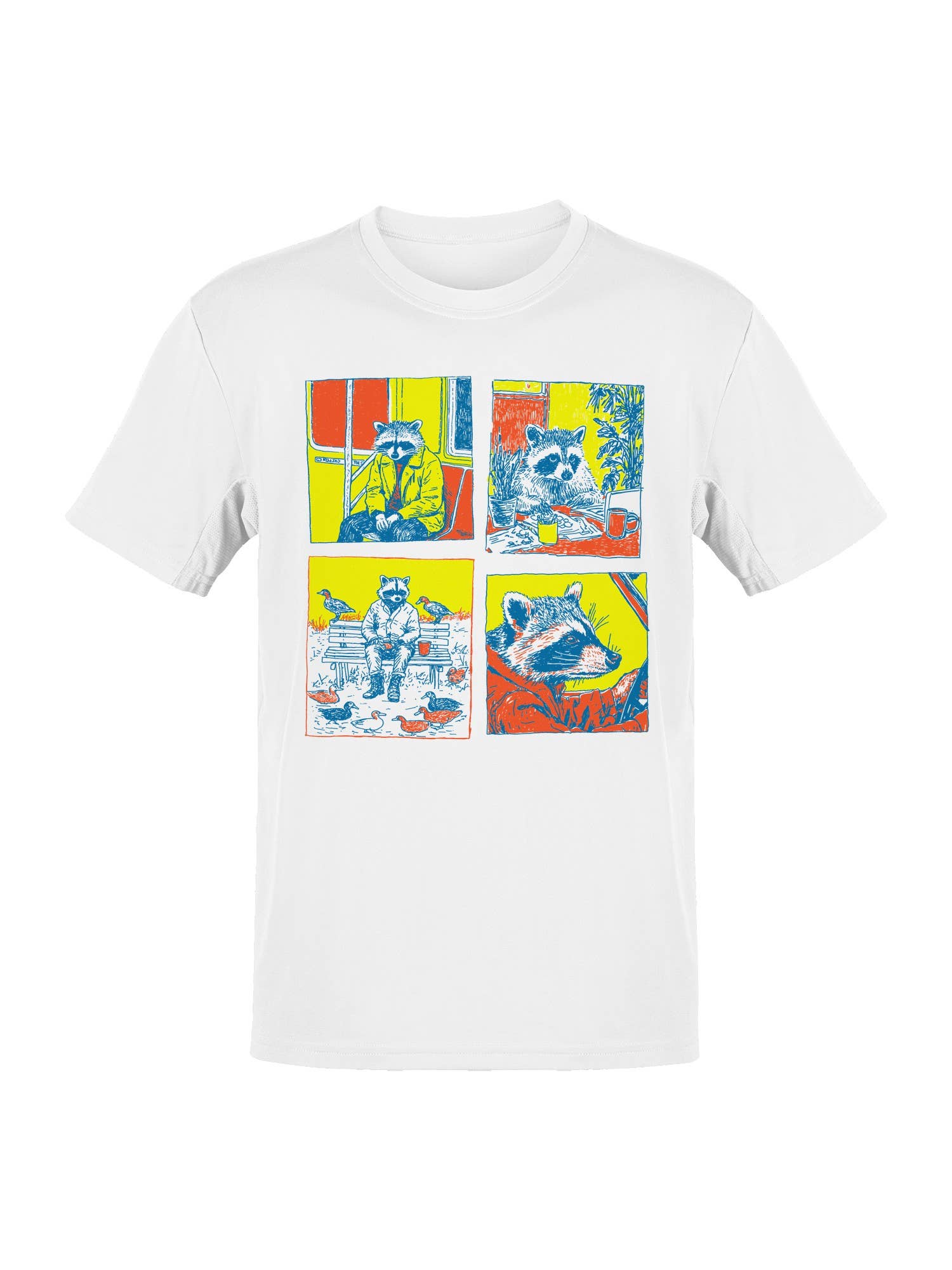Melancholic Raccoon Vibes Art Men's - Adult & Kids T-Shirts, Sweatshirts & Hoodies apparel design preview 1