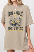 I Got A Heart Like Truck Oversize Graphic - Adult & Kids T-Shirts, Sweatshirts & Hoodies apparel design preview 1