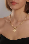 0402 Notable Hammered Cross Toggle Necklace SI-29651 - Adult & Kids T-Shirts, Sweatshirts & Hoodies apparel design preview 1
