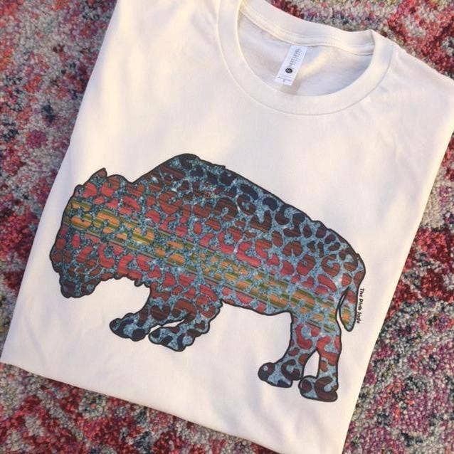 Leopard Glitter Buffalo On Natural - Adult & Kids T-Shirts, Sweatshirts & Hoodies apparel design preview 1
