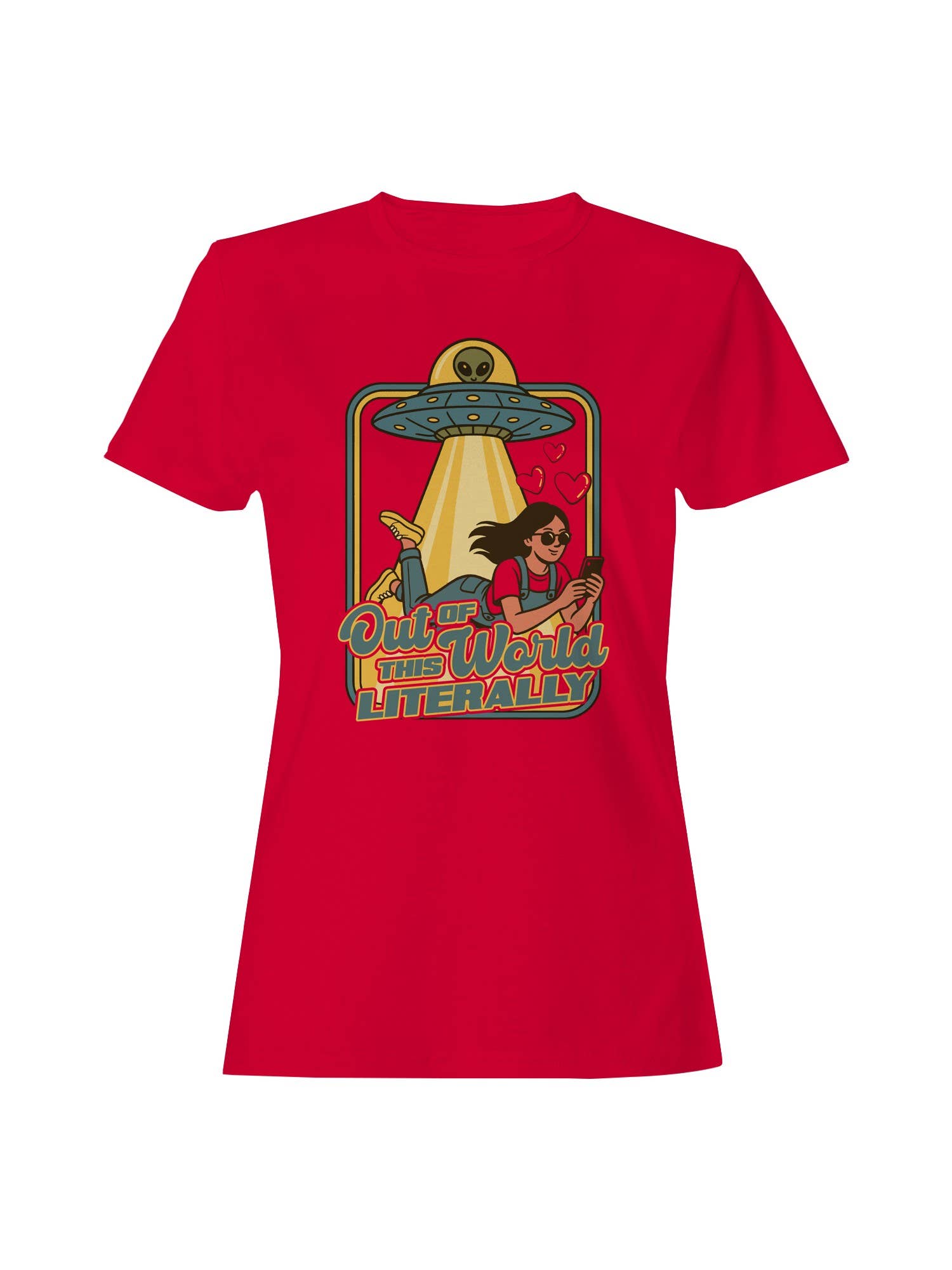 Out of This World Literally Alien Women's - Adult & Kids T-Shirts, Sweatshirts & Hoodies apparel design preview 1