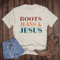 Western Faith Boots Jeans and Jesus Graphic - Adult & Kids T-Shirts, Sweatshirts & Hoodies apparel design preview 1