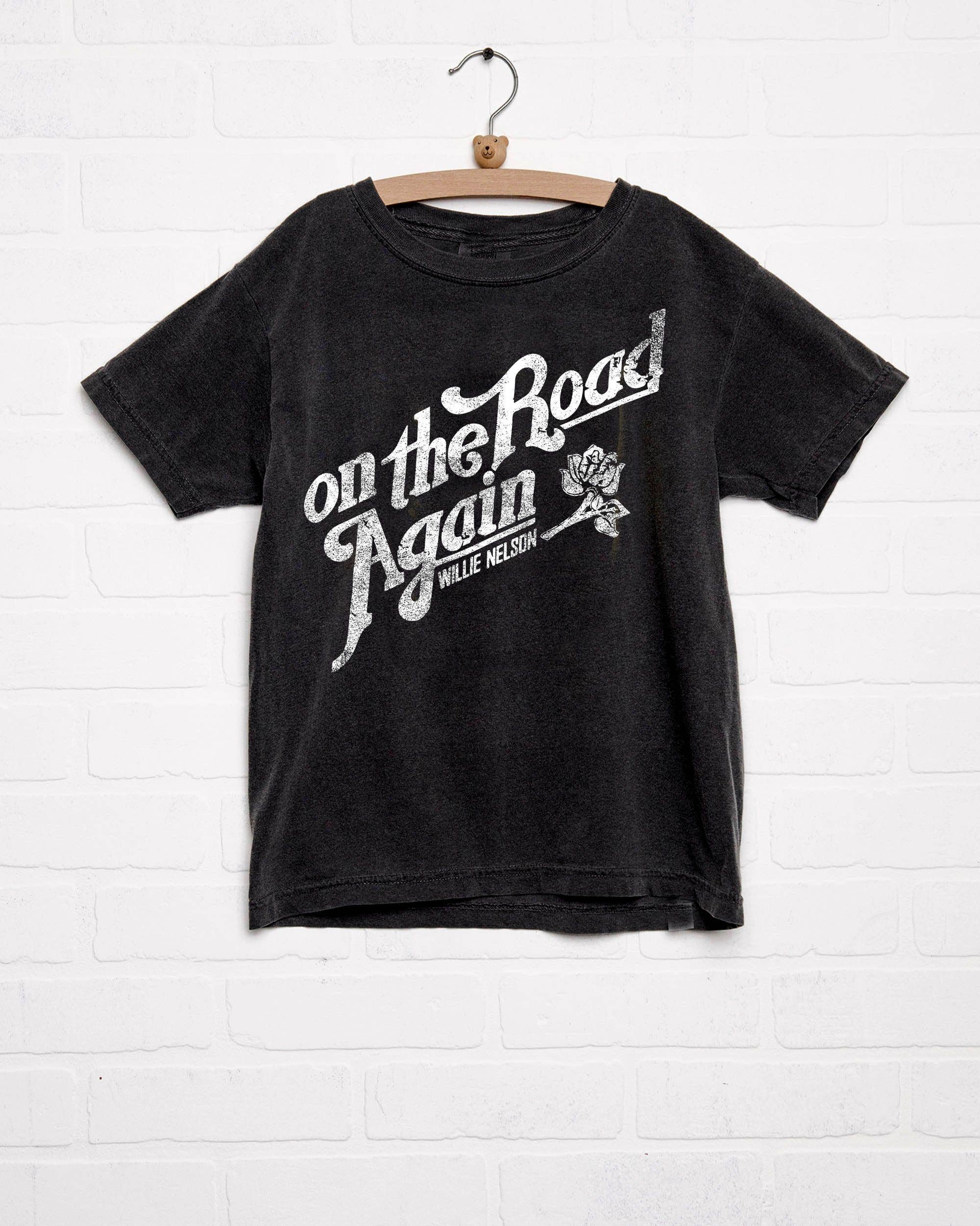 Children's Willie Nelson On the Road Again Black - Adult & Kids T-Shirts, Sweatshirts & Hoodies apparel design preview 1