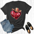 Western Valintine Disco Heart Graphic - Adult & Kids T-Shirts, Sweatshirts & Hoodies apparel design preview 1