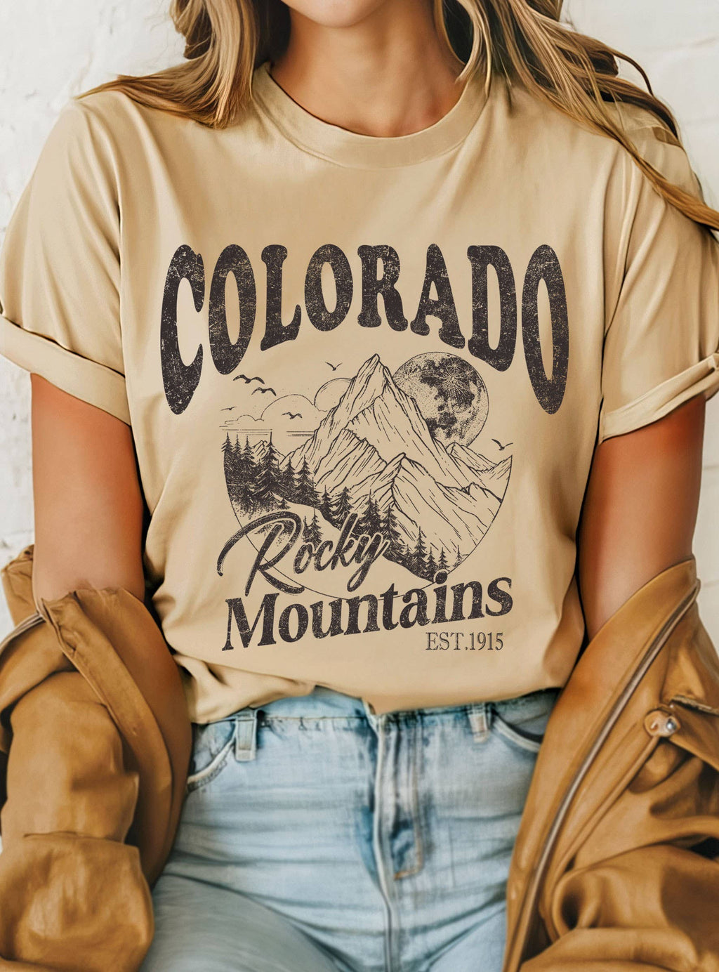 Colorado Rocky Mountains Night Graphic - Adult & Kids T-Shirts, Sweatshirts & Hoodies apparel design preview 1
