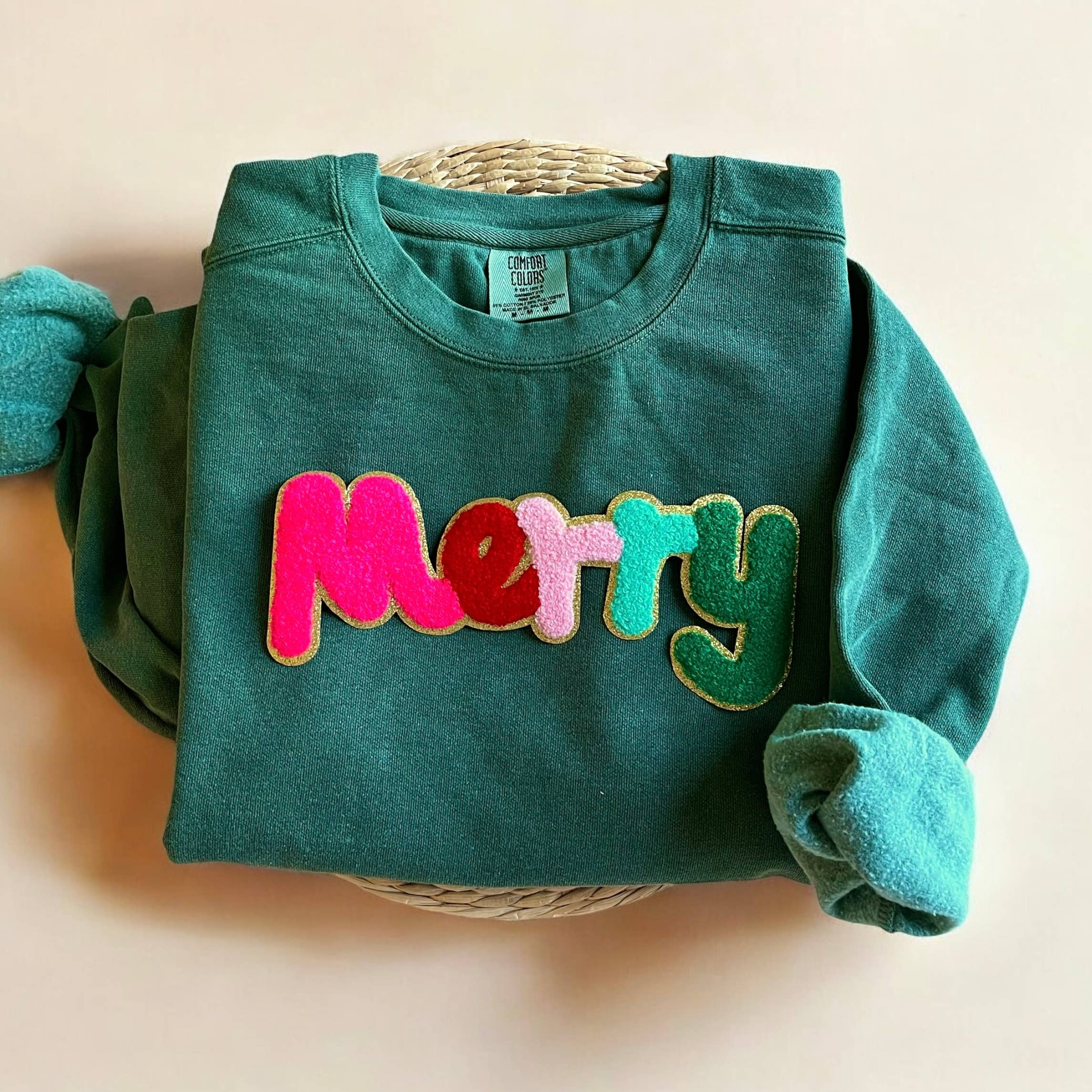 Comfort Colors Merry Festive Christmas Sweaters - Adult & Kids T-Shirts, Sweatshirts & Hoodies apparel design preview 1