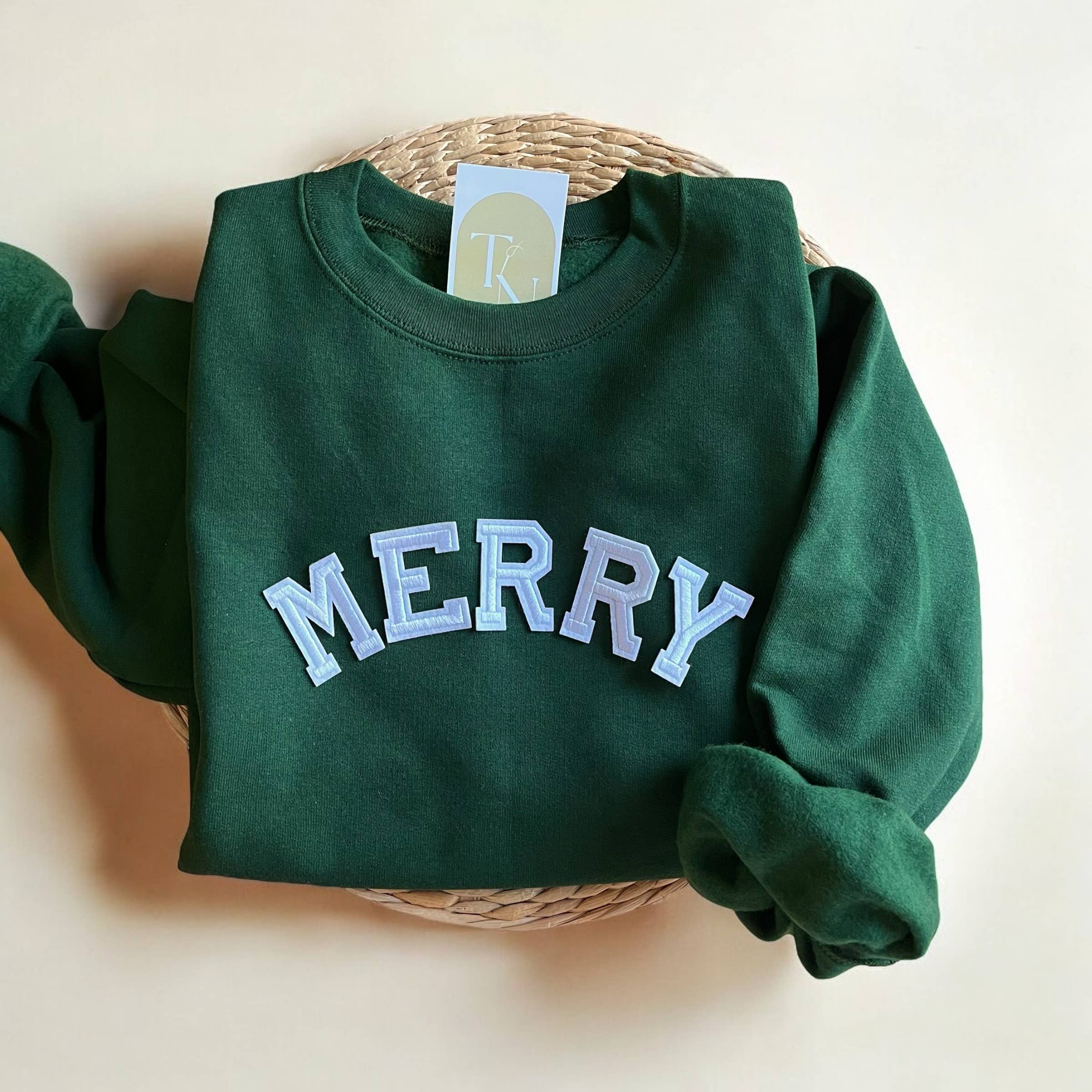 Merry Festive Holiday Crewneck - Adult & Kids T-Shirts, Sweatshirts & Hoodies apparel design preview 1
