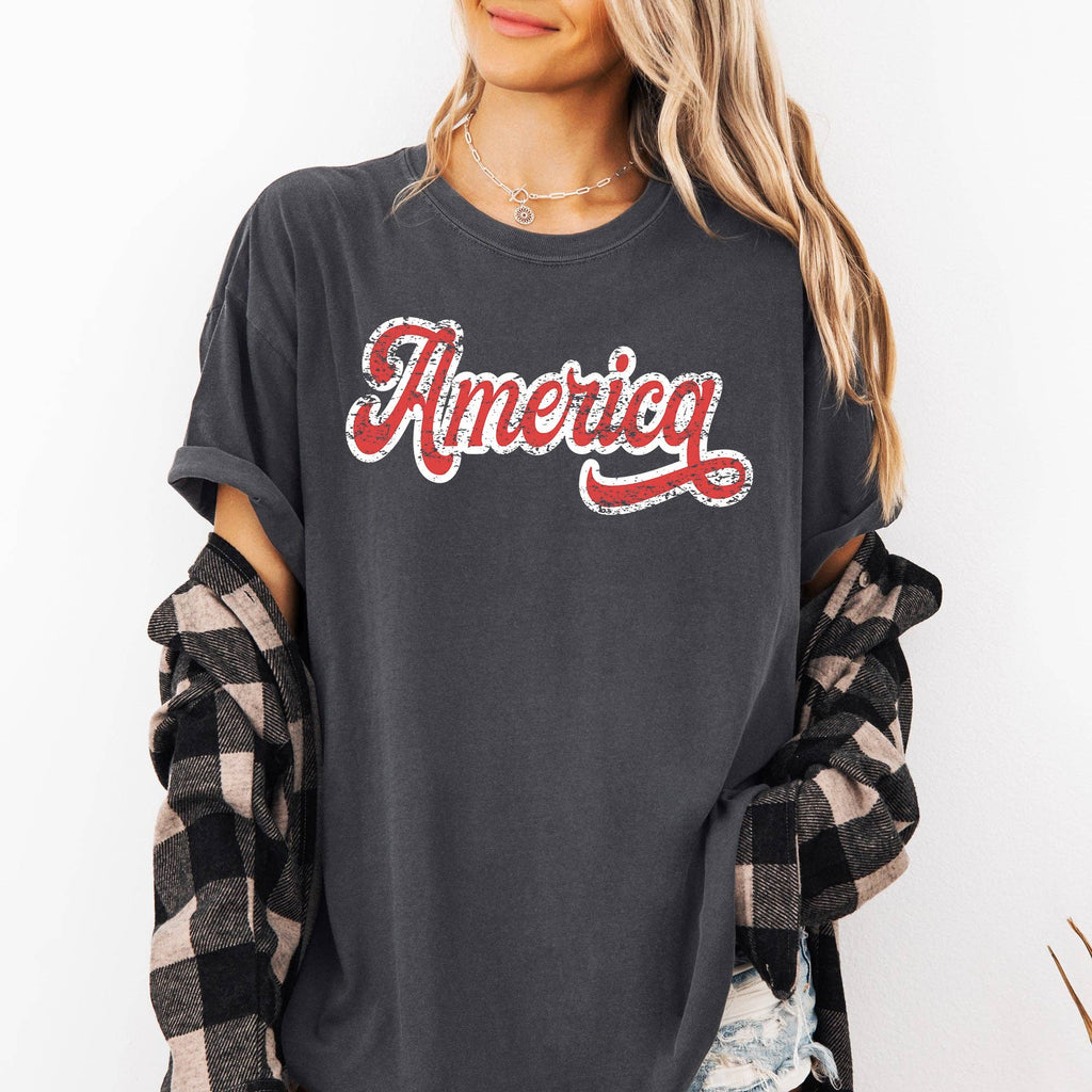 America, Red White Patriotic USA 4th of July - Adult & Kids T-Shirts, Sweatshirts & Hoodies apparel design preview 1