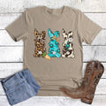 Easter Western Turquoise Bunny Graphic - Adult & Kids T-Shirts, Sweatshirts & Hoodies apparel design preview 1