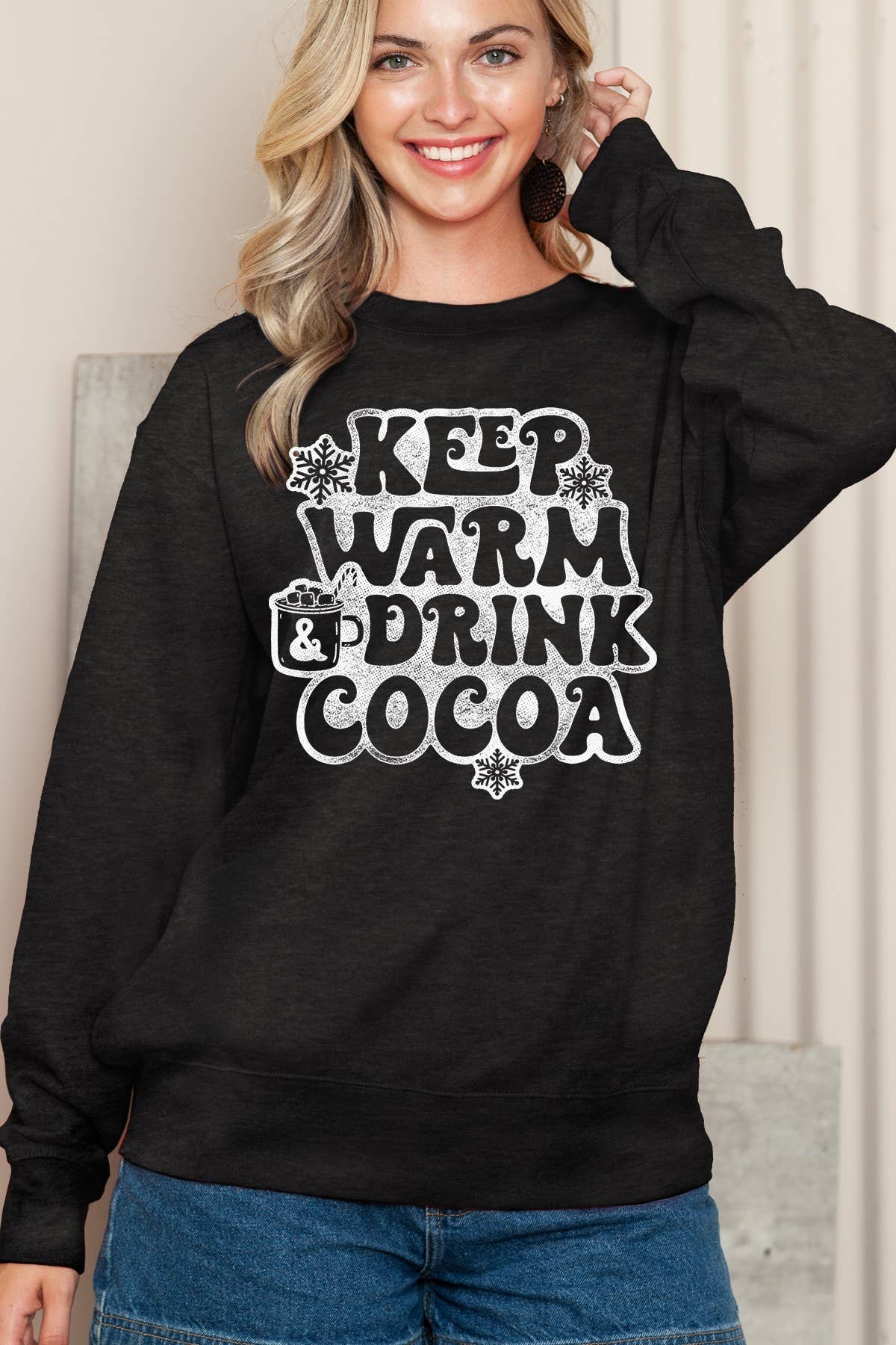 Keep Warm Drink Cocoa Graphic Print - Adult & Kids T-Shirts, Sweatshirts & Hoodies apparel design preview 1
