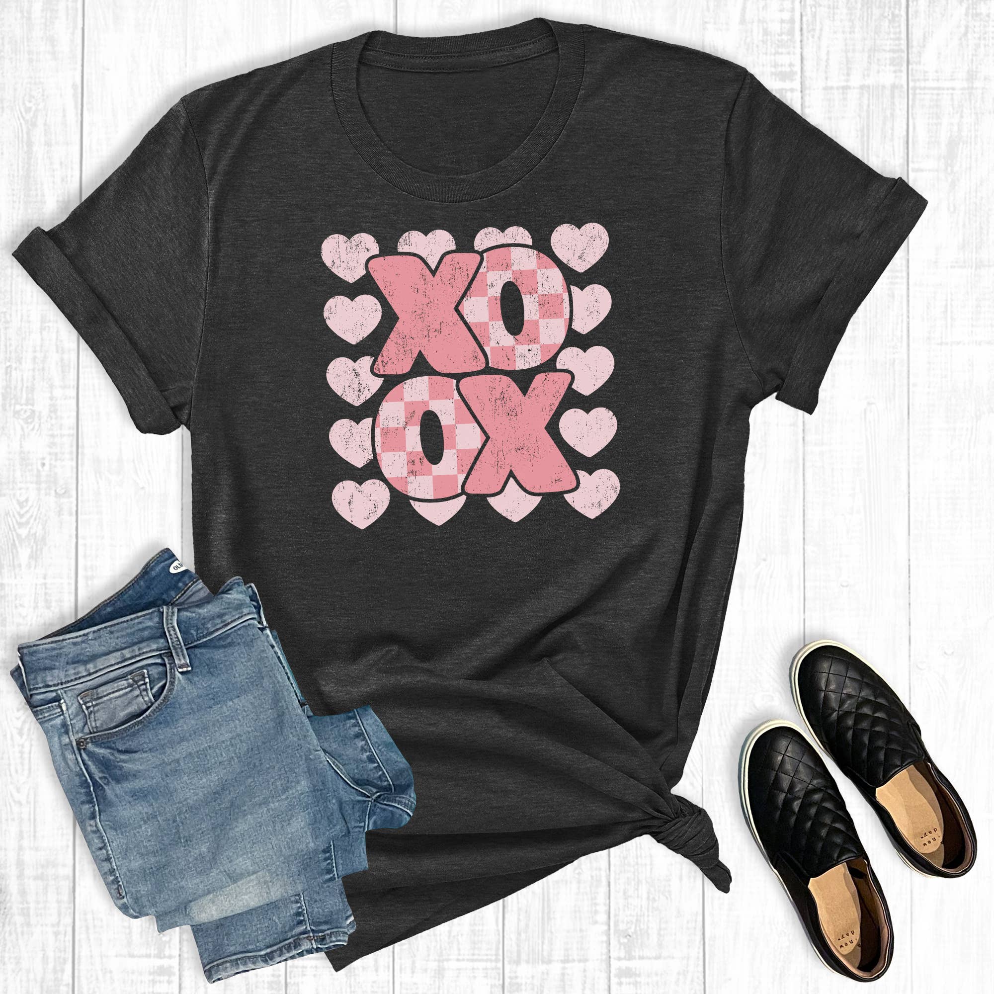 Xoxo Hearts - Adult & Kids T-Shirts, Sweatshirts & Hoodies apparel design preview 1