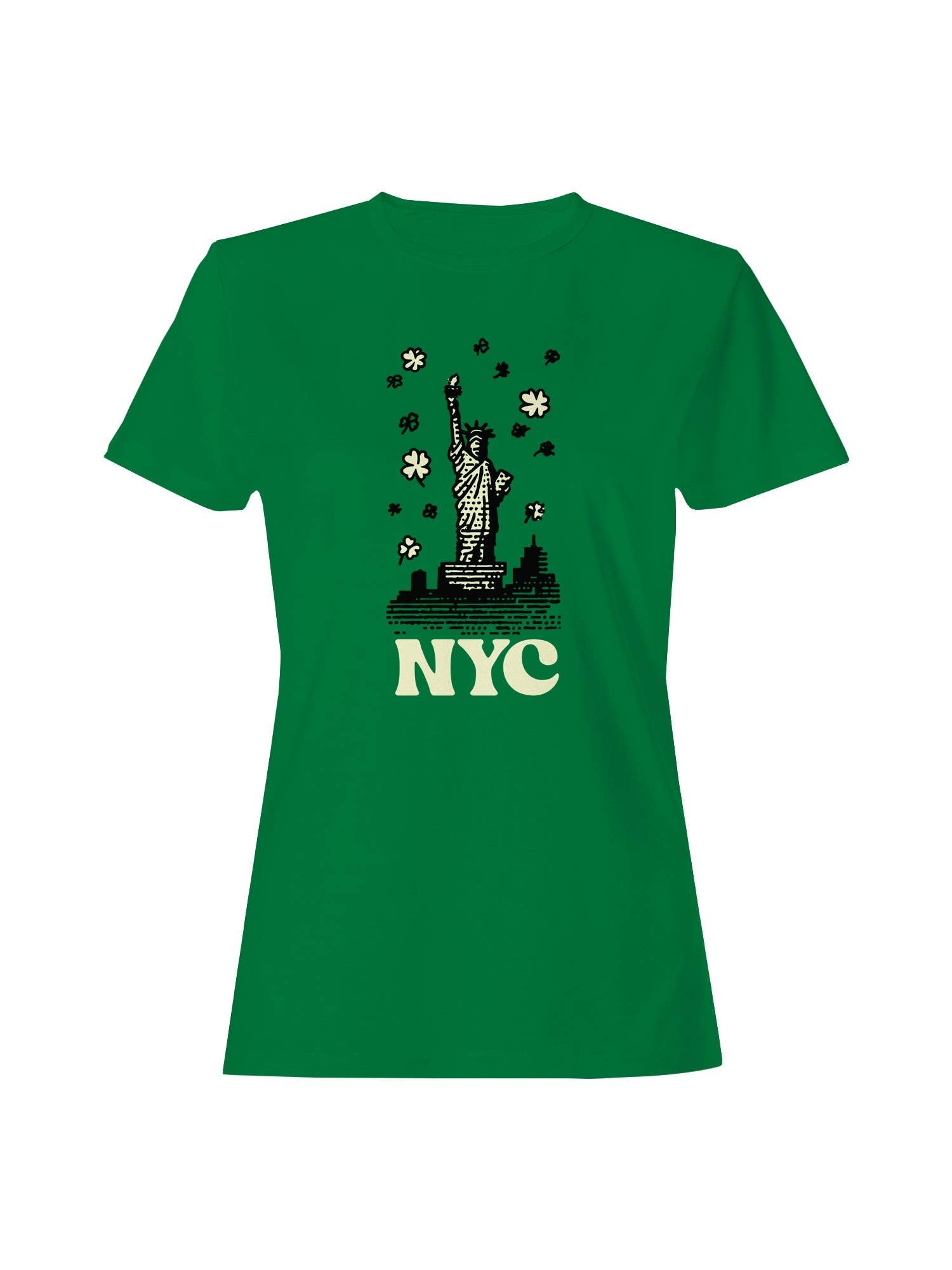 St. Patrick's Day Nyc Liberty and Floral Women's - Adult & Kids T-Shirts, Sweatshirts & Hoodies apparel design preview 1