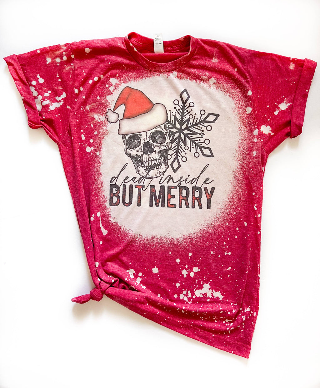 Dead Inside But Merry Bleached Christmas - Adult & Kids T-Shirts, Sweatshirts & Hoodies apparel design preview 1