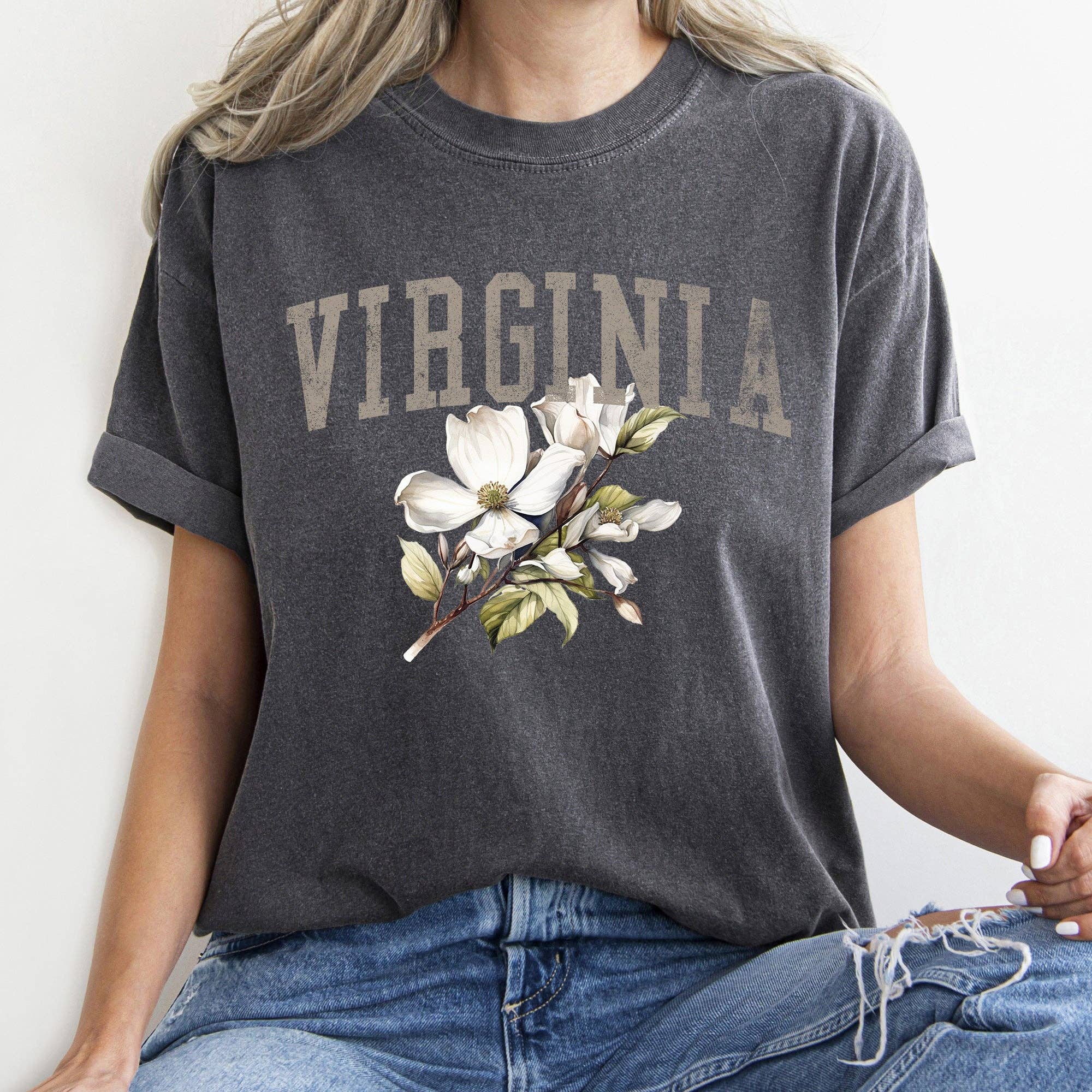 Virginia State Flower - Adult & Kids T-Shirts, Sweatshirts & Hoodies apparel design preview 1