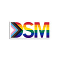 Dsm Text Progress Pride Flag Die-Cut Sticker - Adult & Kids T-Shirts, Sweatshirts & Hoodies apparel design preview 1