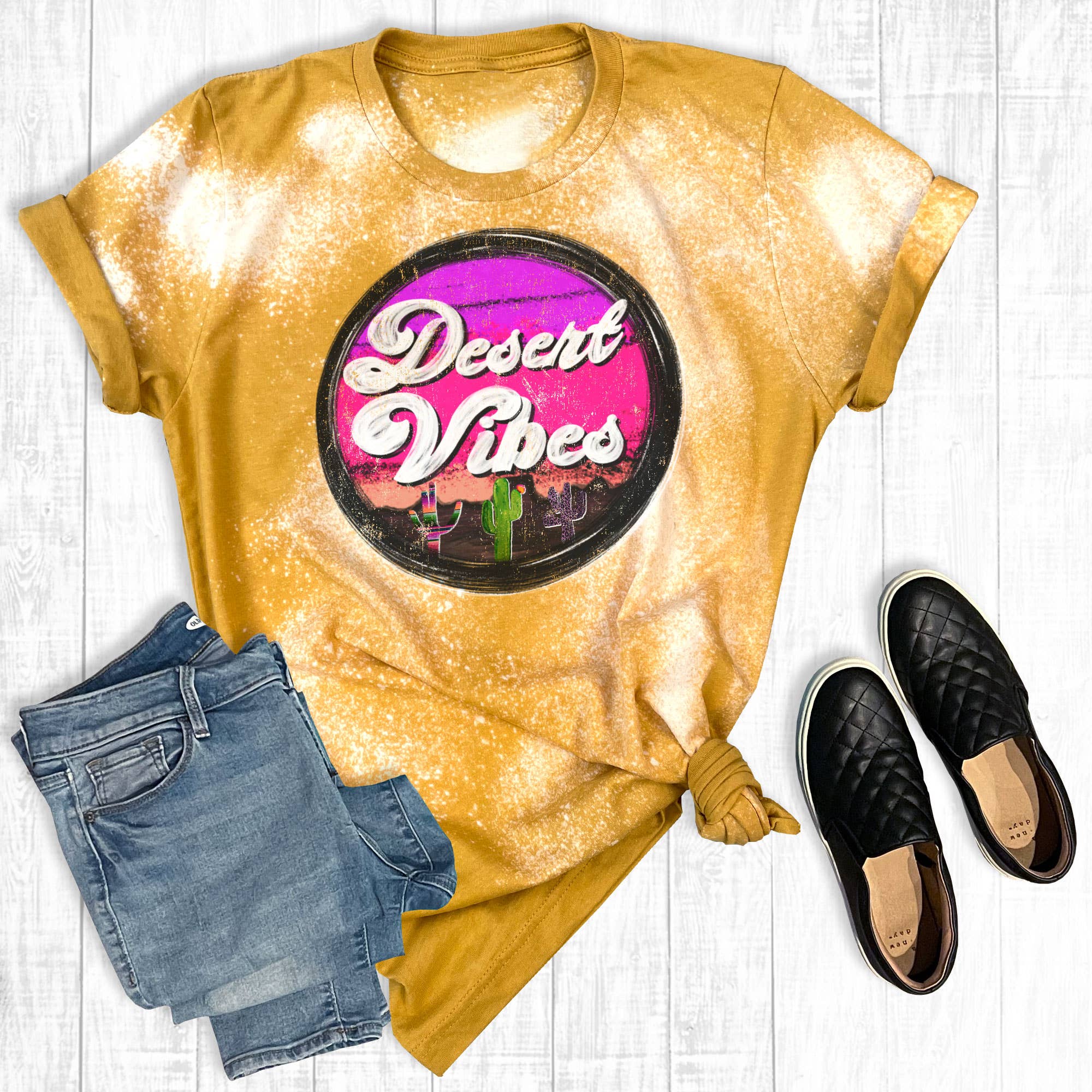 Distressed Desert Vibes - Adult & Kids T-Shirts, Sweatshirts & Hoodies apparel design preview 1