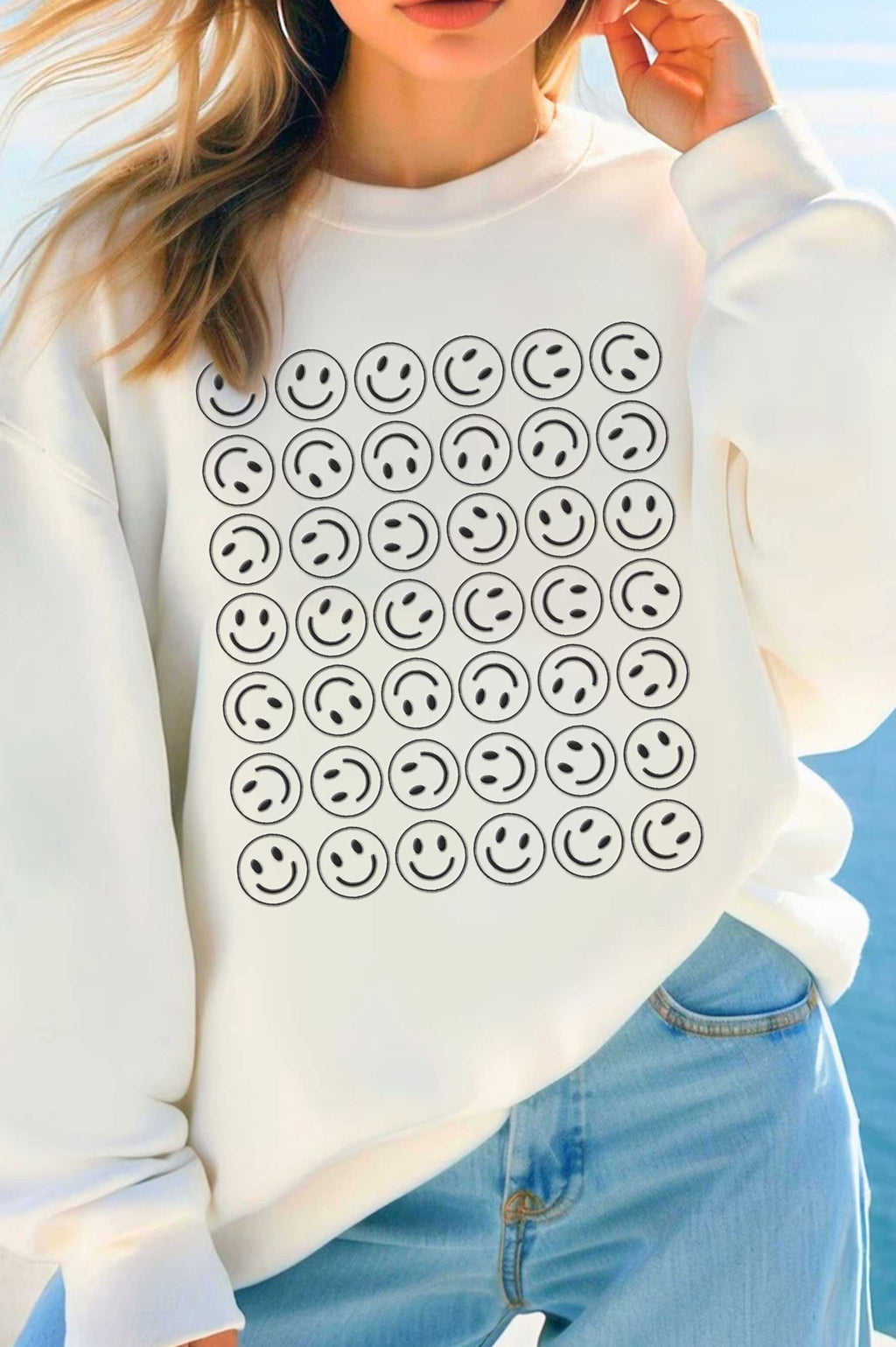 Smile Puff Graphic Brushed - Adult & Kids T-Shirts, Sweatshirts & Hoodies apparel design preview 1