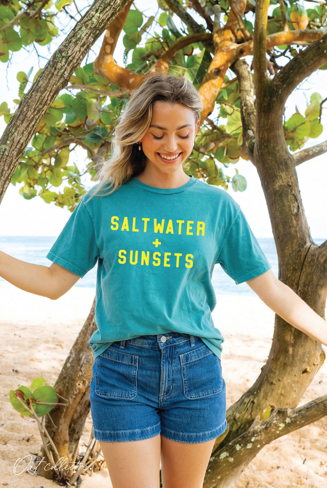 Saltwater and Sunsets Supima Mineral Washed - Adult & Kids T-Shirts, Sweatshirts & Hoodies apparel design preview 1