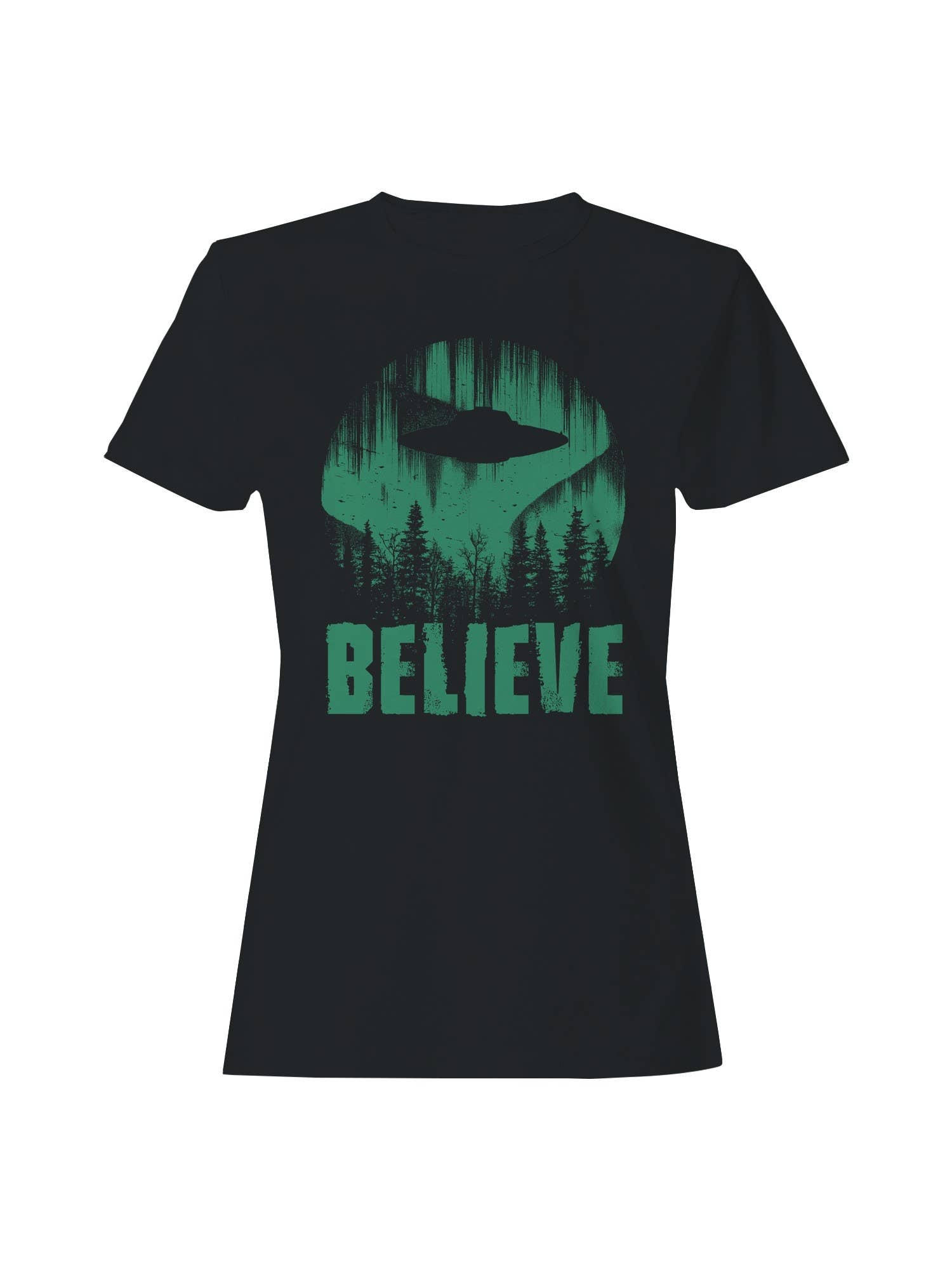 Believe in Ufo Mysteries Women's - Adult & Kids T-Shirts, Sweatshirts & Hoodies apparel design preview 1