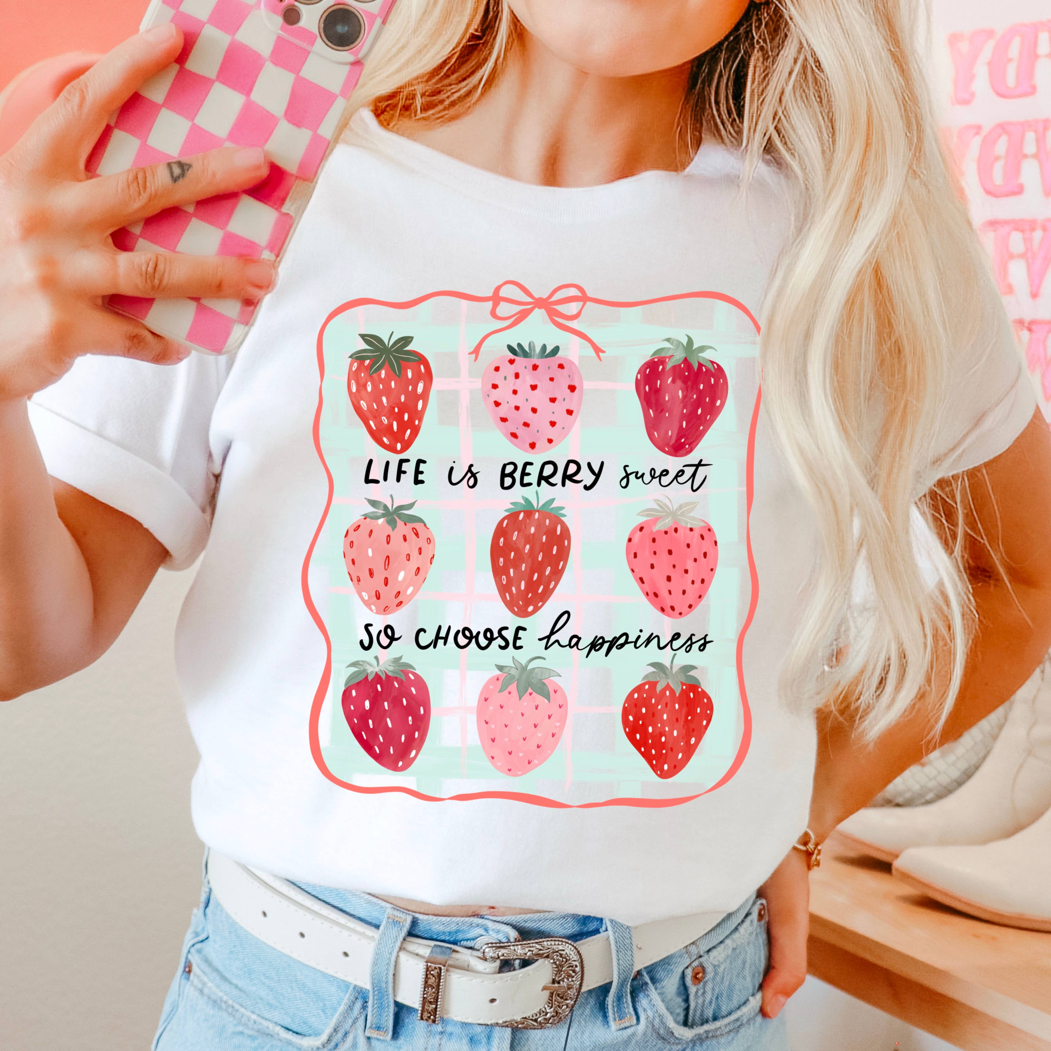 Life Is Berry Sweet Women'S Graphic Comfort Colors - Adult & Kids T-Shirts, Sweatshirts & Hoodies apparel design preview 1