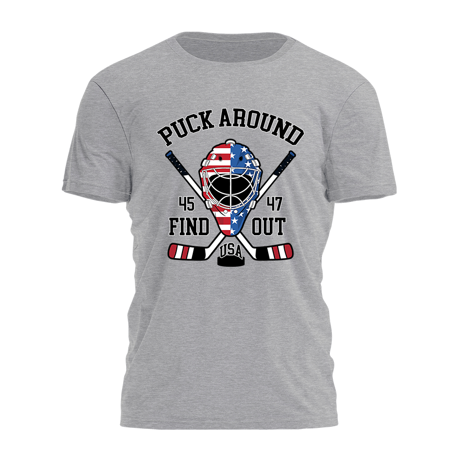 Puck Around Find Out Team USA 3590 - Adult & Kids T-Shirts, Sweatshirts & Hoodies apparel design preview 1