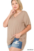 ...SI-21686 Plus Size Pre Washed Real Modal V-Neck - Adult & Kids T-Shirts, Sweatshirts & Hoodies apparel design preview 1