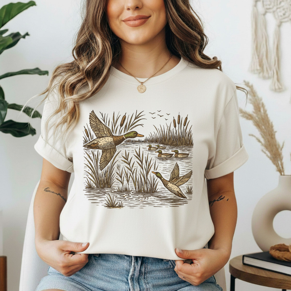 Mallards Flying - Adult & Kids T-Shirts, Sweatshirts & Hoodies apparel design preview 1