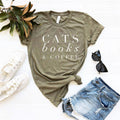 Cats Books Coffee - Adult & Kids T-Shirts, Sweatshirts & Hoodies apparel design preview 1