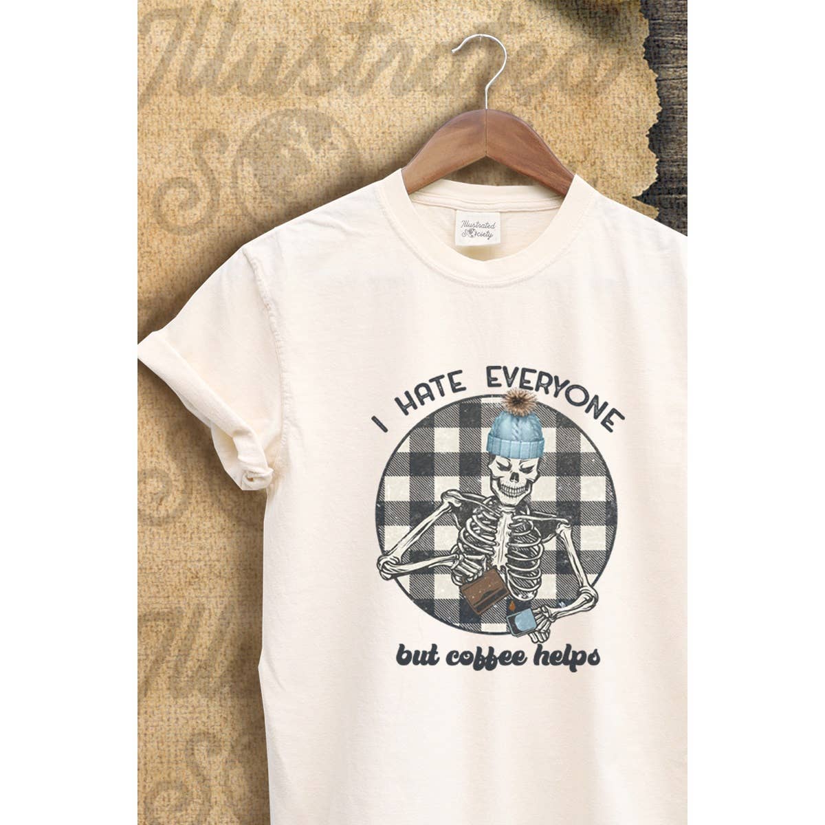 Coffee Helps Vintage Graphic - Adult & Kids T-Shirts, Sweatshirts & Hoodies apparel design preview 1