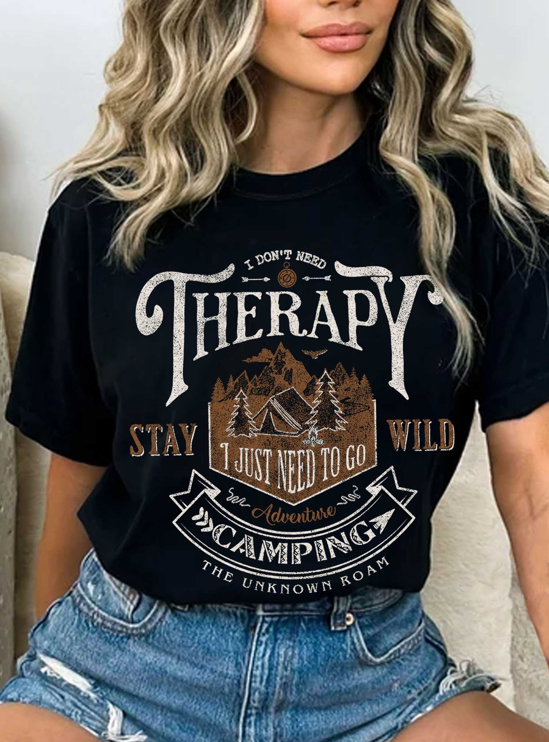 I Just Need To Go Camping Graphic - Adult & Kids T-Shirts, Sweatshirts & Hoodies apparel design preview 1