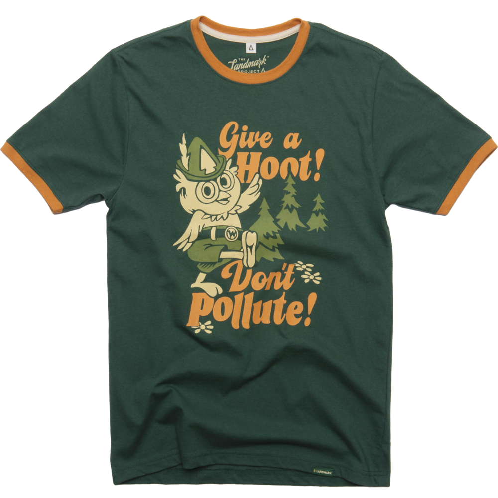 Woodsy Owl Retro Unisex Short Sleeve Ringer - Adult & Kids T-Shirts, Sweatshirts & Hoodies apparel design preview 1