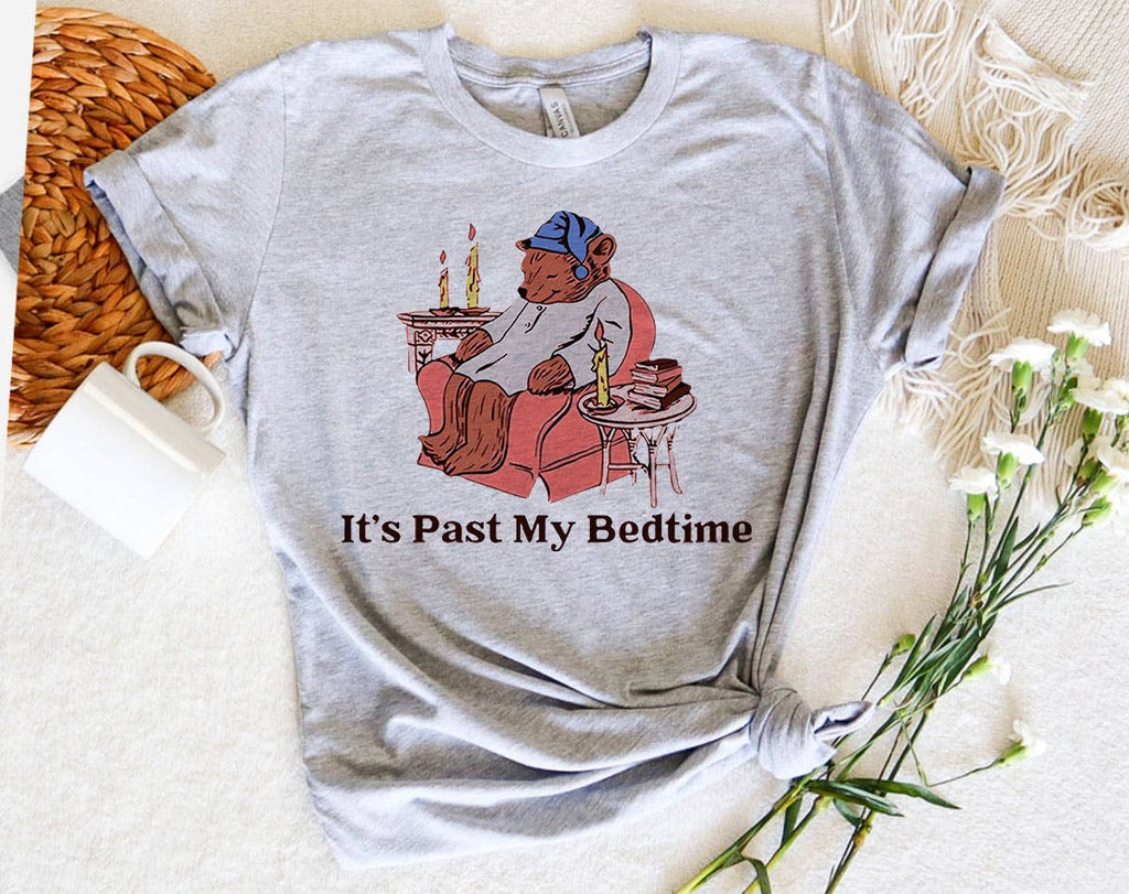 It's Past My Bedtime Bear Funny Retro Graphic - Adult & Kids T-Shirts, Sweatshirts & Hoodies apparel design preview 1