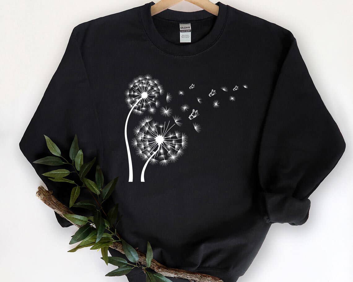 Dandelion in the Wind Boho Nature Outdoors - Adult & Kids T-Shirts, Sweatshirts & Hoodies apparel design preview 1