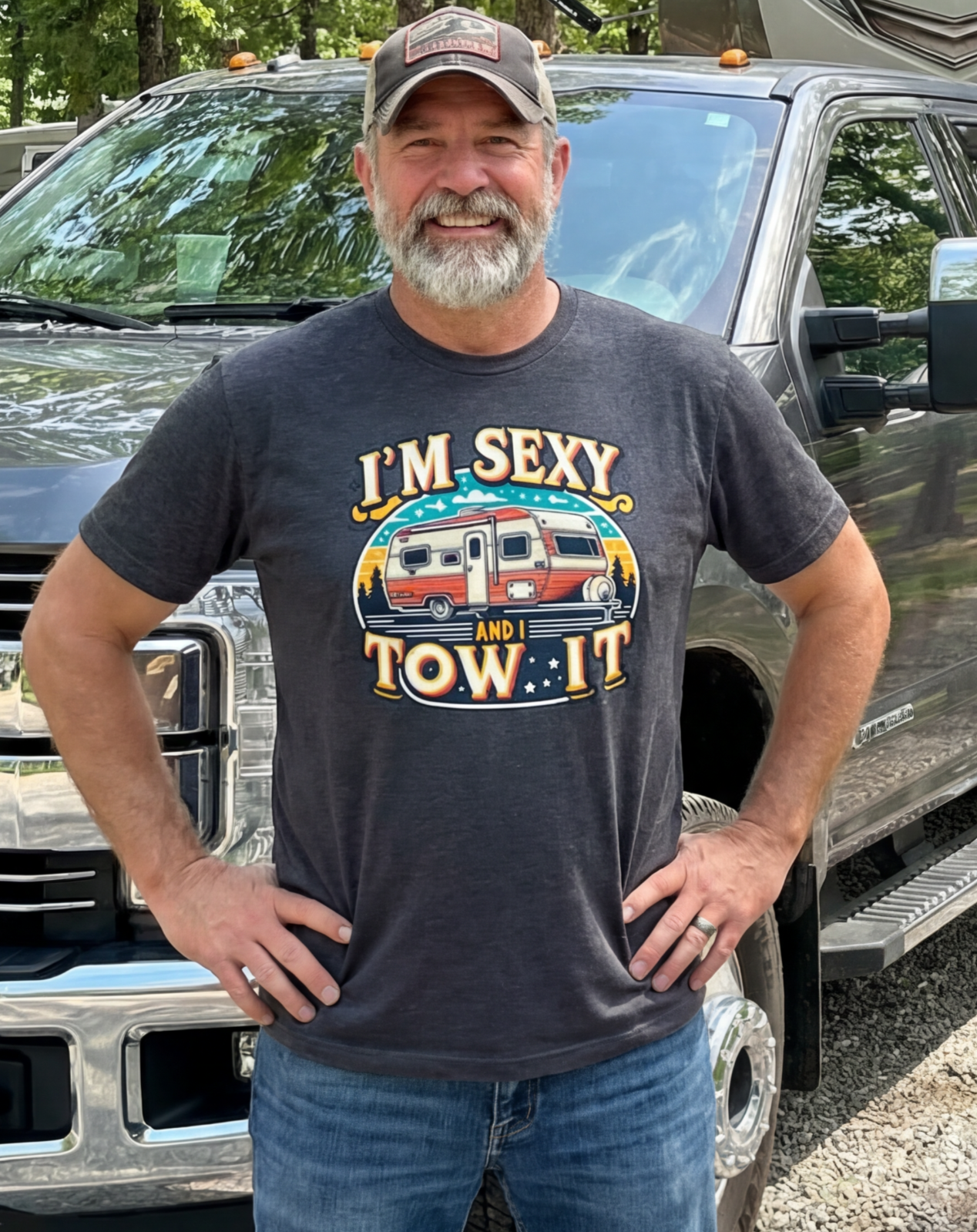 I'm Sexy and I Tow It Camping Multi Color Print - Adult & Kids T-Shirts, Sweatshirts & Hoodies apparel design preview 1