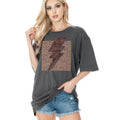 Unisex Oversized Leopard Print Lighting Bolt - Adult & Kids T-Shirts, Sweatshirts & Hoodies apparel design preview 1
