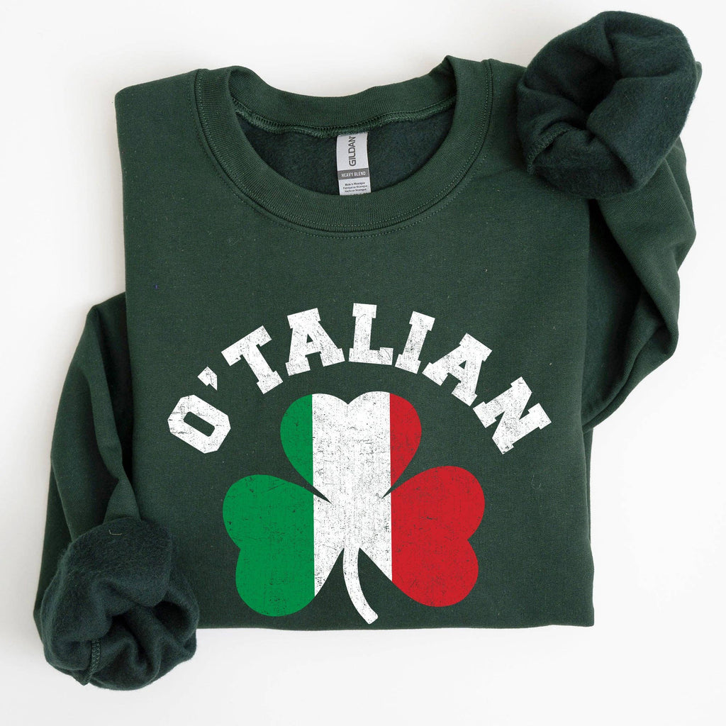 Italian Shamrock, Flag, St Patrick's Day - Adult & Kids T-Shirts, Sweatshirts & Hoodies apparel design preview 1
