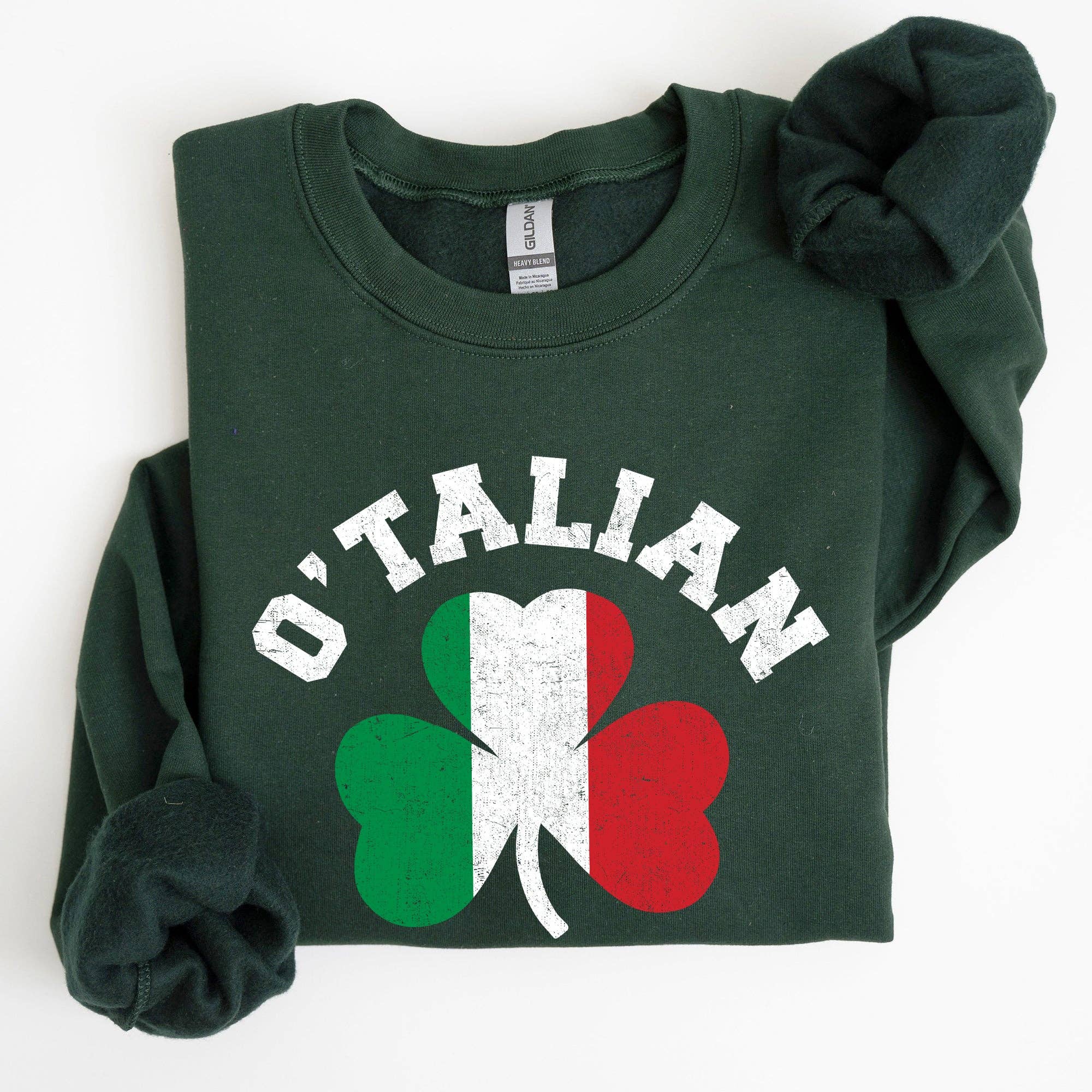 Italian Shamrock, Flag, St Patrick's Day - Adult & Kids T-Shirts, Sweatshirts & Hoodies apparel design preview 1