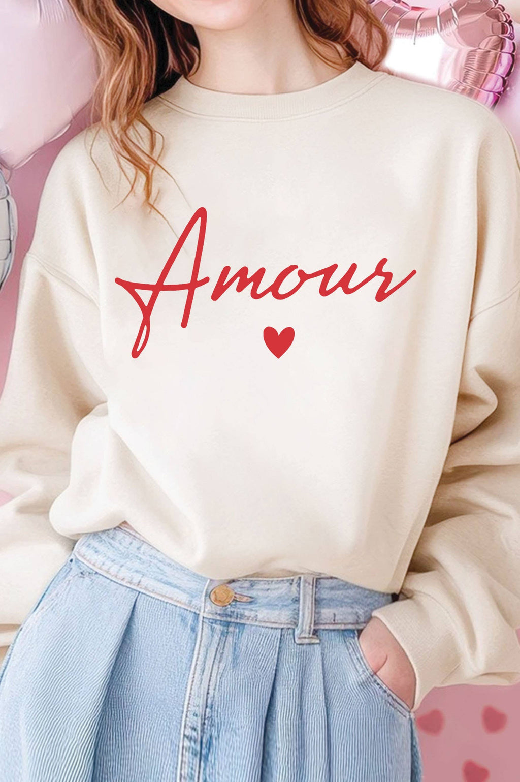 Amour Heart Graphic Brushed - Adult & Kids T-Shirts, Sweatshirts & Hoodies apparel design preview 1