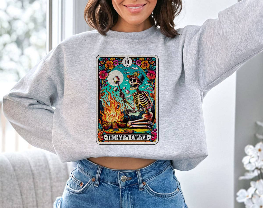 The Happy Camper Tarot Hiking Mountain - Adult & Kids T-Shirts, Sweatshirts & Hoodies apparel design preview 1