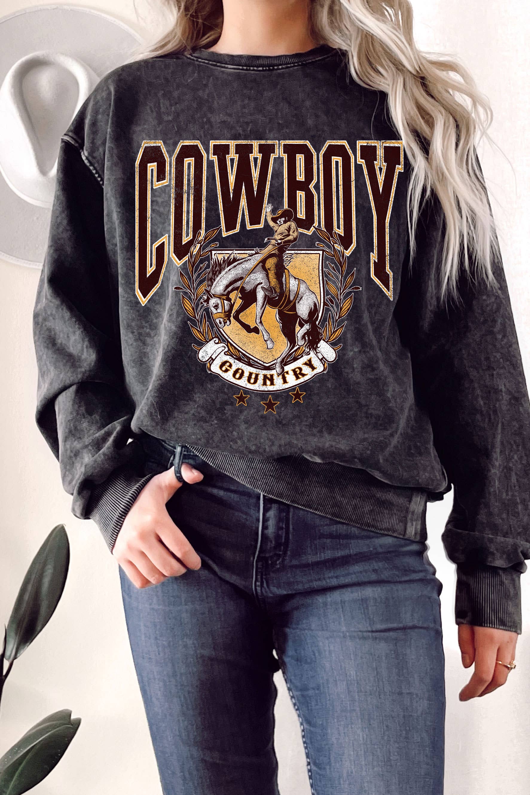 Cowboy Country Star Mineral Terry - Adult & Kids T-Shirts, Sweatshirts & Hoodies apparel design preview 1