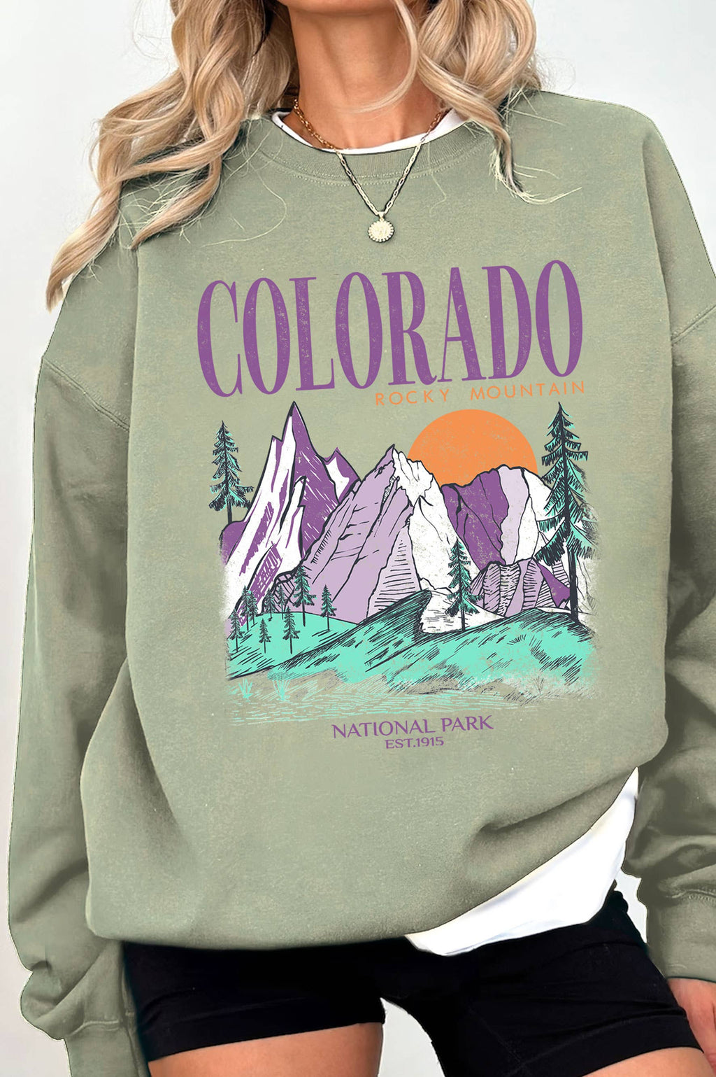 Colorado Rocky Mountain Graphic Brushed - Adult & Kids T-Shirts, Sweatshirts & Hoodies apparel design preview 1