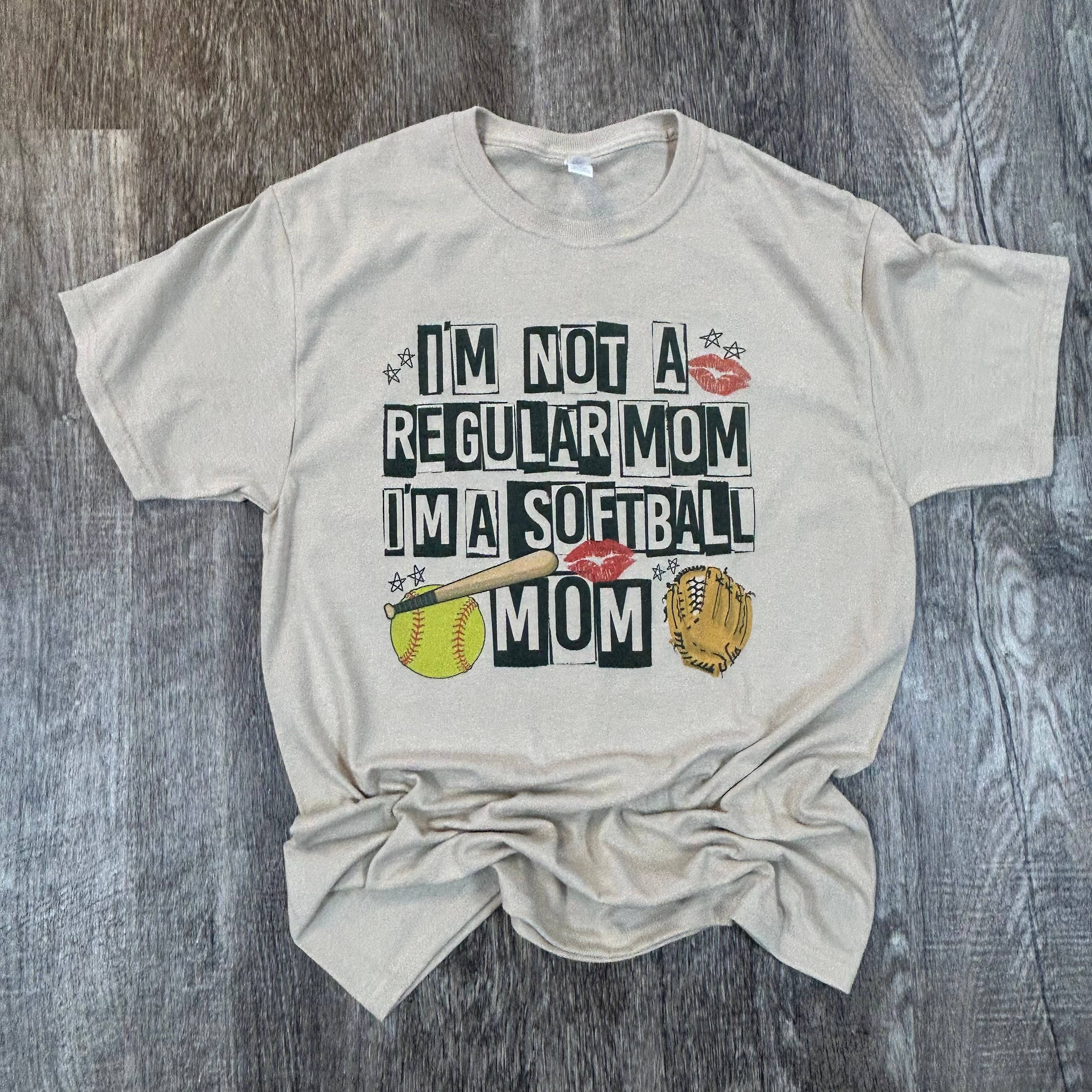 I'M Not A Regular Mom Softball On Sand - Adult & Kids T-Shirts, Sweatshirts & Hoodies apparel design preview 1