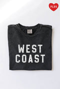 West Coast Graphic Plus Size Mineral Washed Top - Adult & Kids T-Shirts, Sweatshirts & Hoodies apparel design preview 1