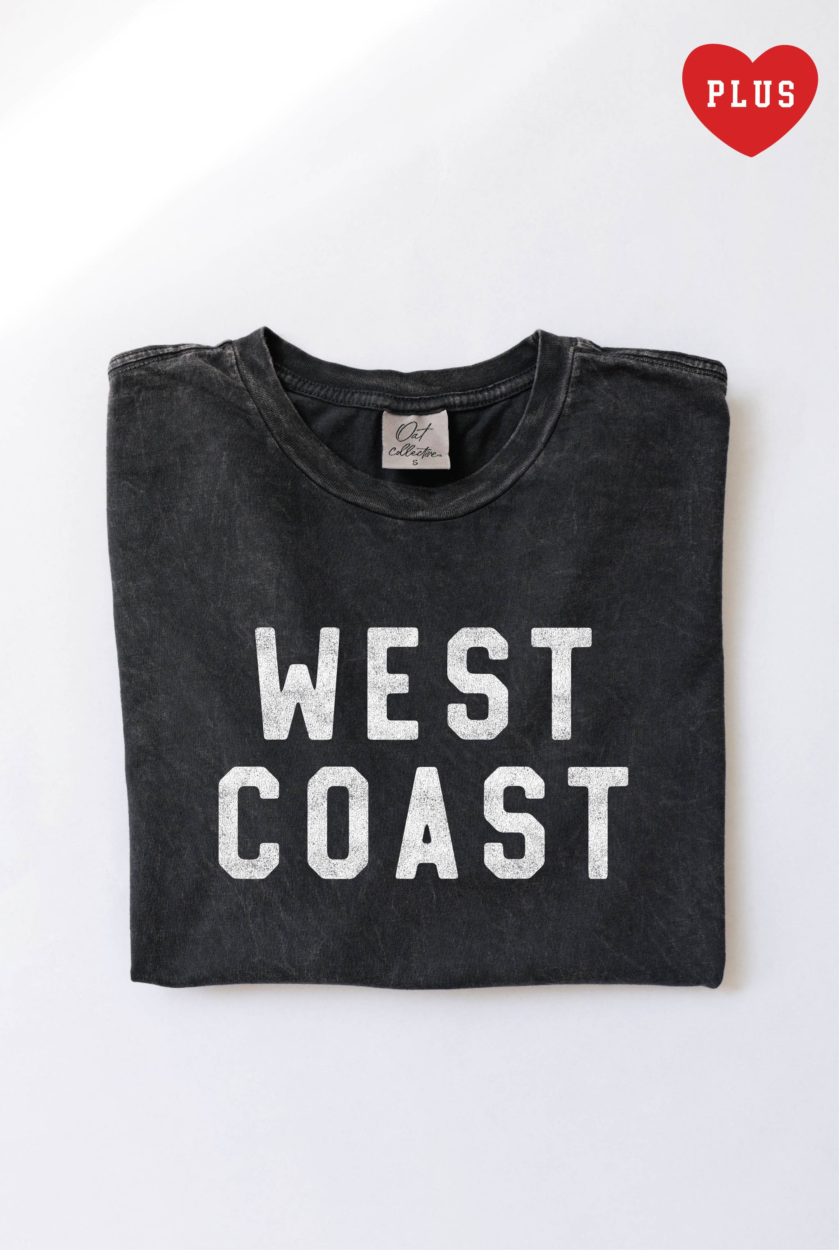 West Coast Graphic Plus Size Mineral Washed Top - Adult & Kids T-Shirts, Sweatshirts & Hoodies apparel design preview 1