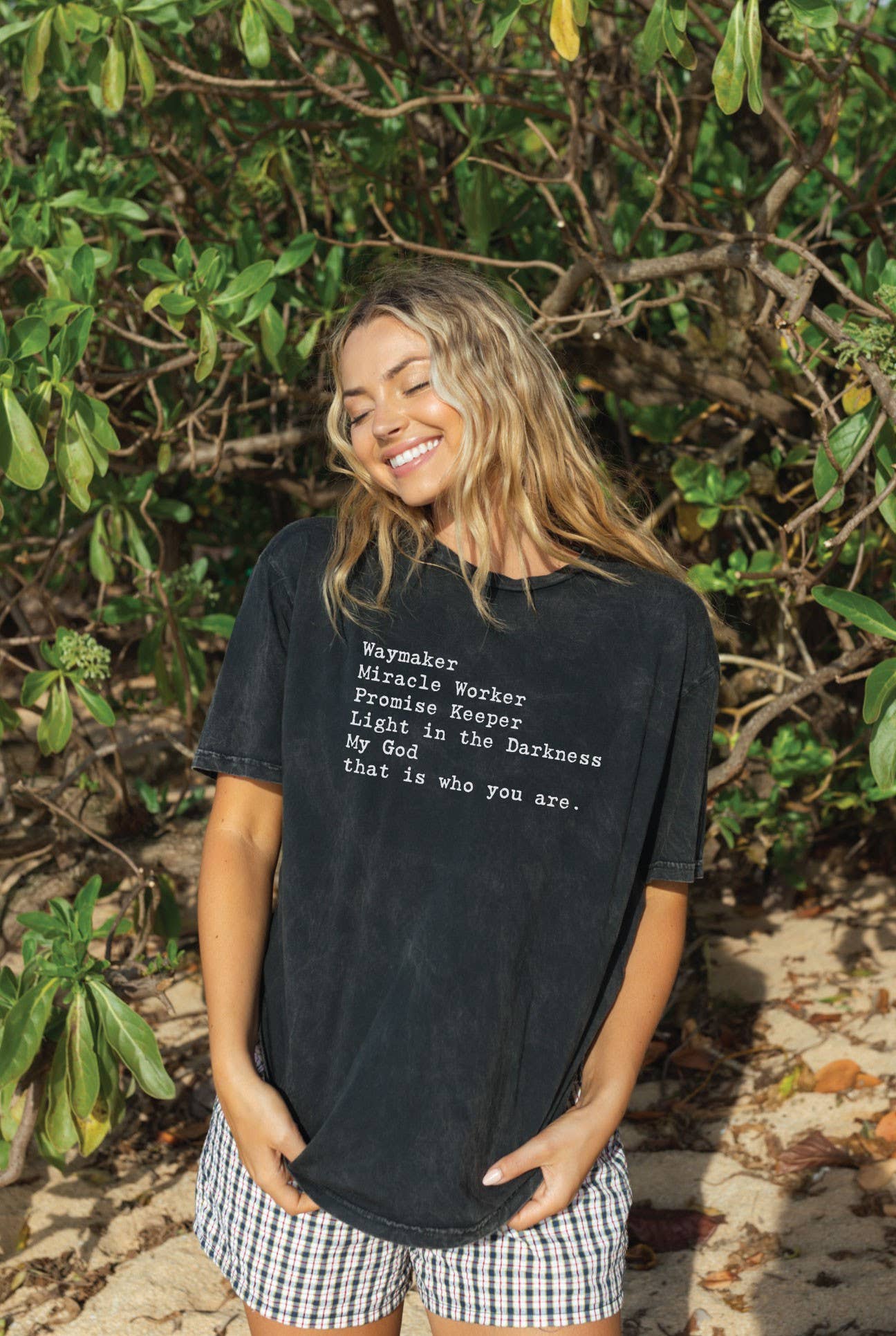 Way Maker Mineral Washed Graphic Top - Adult & Kids T-Shirts, Sweatshirts & Hoodies apparel design preview 1