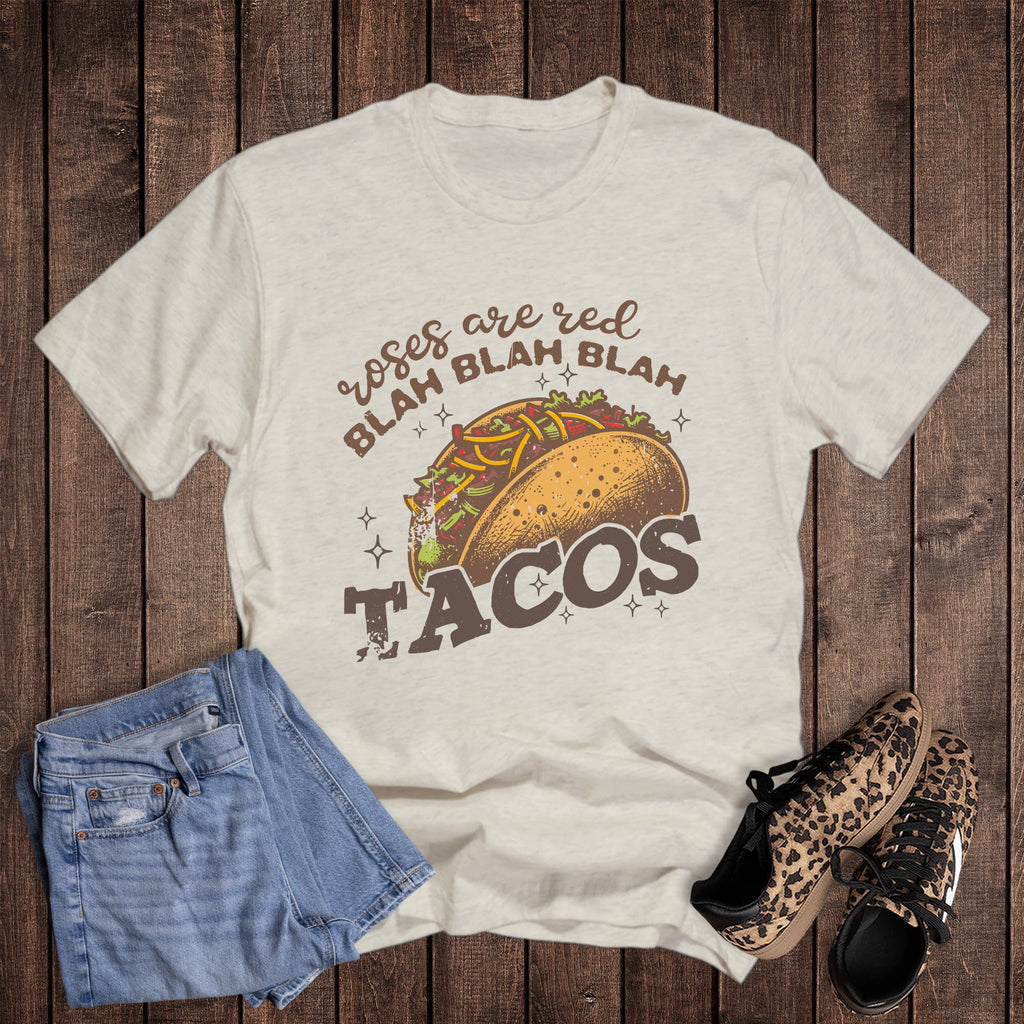 Valentine Roses Are Red Tacos Graphic - Adult & Kids T-Shirts, Sweatshirts & Hoodies apparel design preview 1