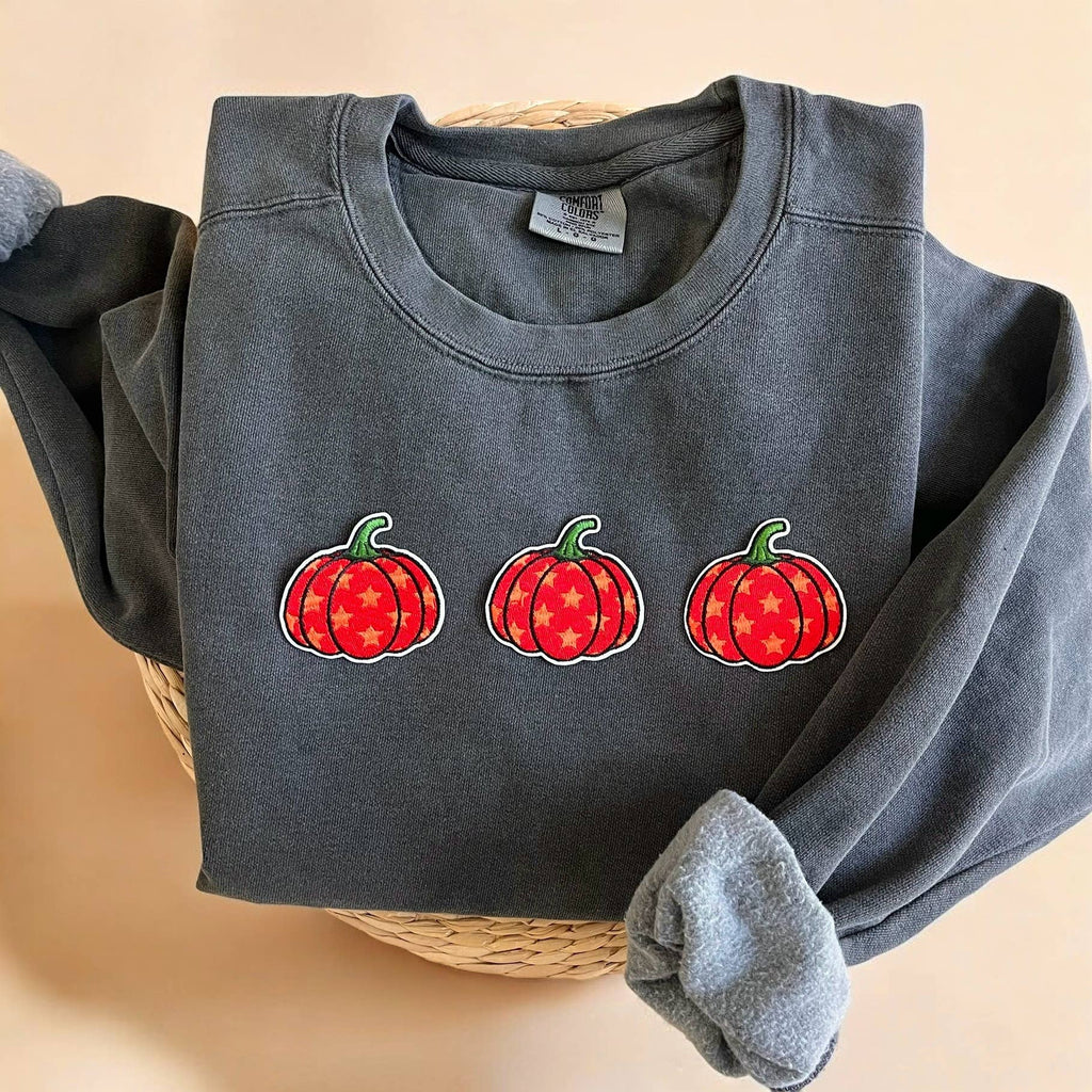 Comfort Colors® Pumpkin Crewneck - Adult & Kids T-Shirts, Sweatshirts & Hoodies apparel design preview 1
