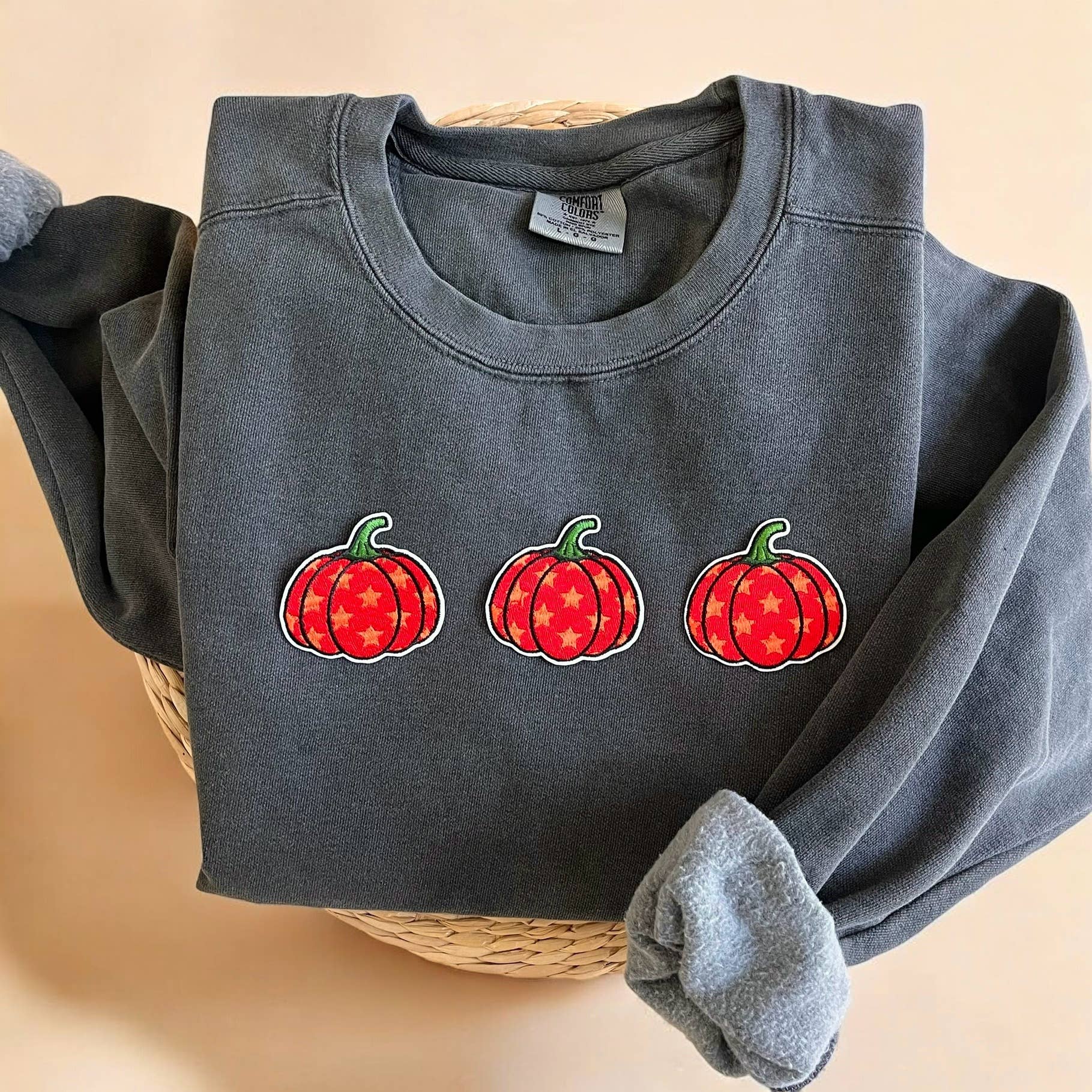 Comfort Colors® Pumpkin Crewneck - Adult & Kids T-Shirts, Sweatshirts & Hoodies apparel design preview 1