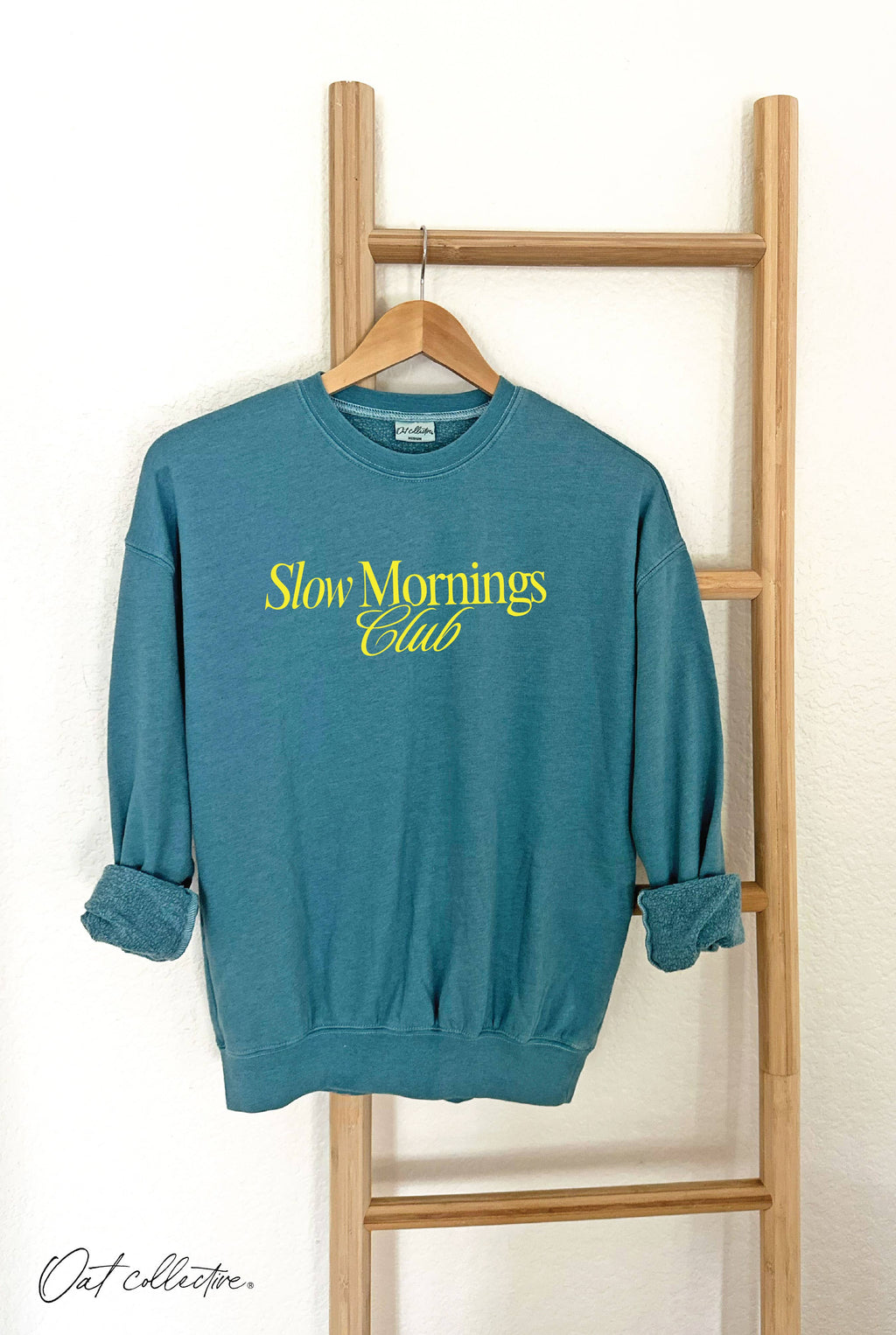 Slow Mornings Club Heather Mineral Graphic - Adult & Kids T-Shirts, Sweatshirts & Hoodies apparel design preview 1