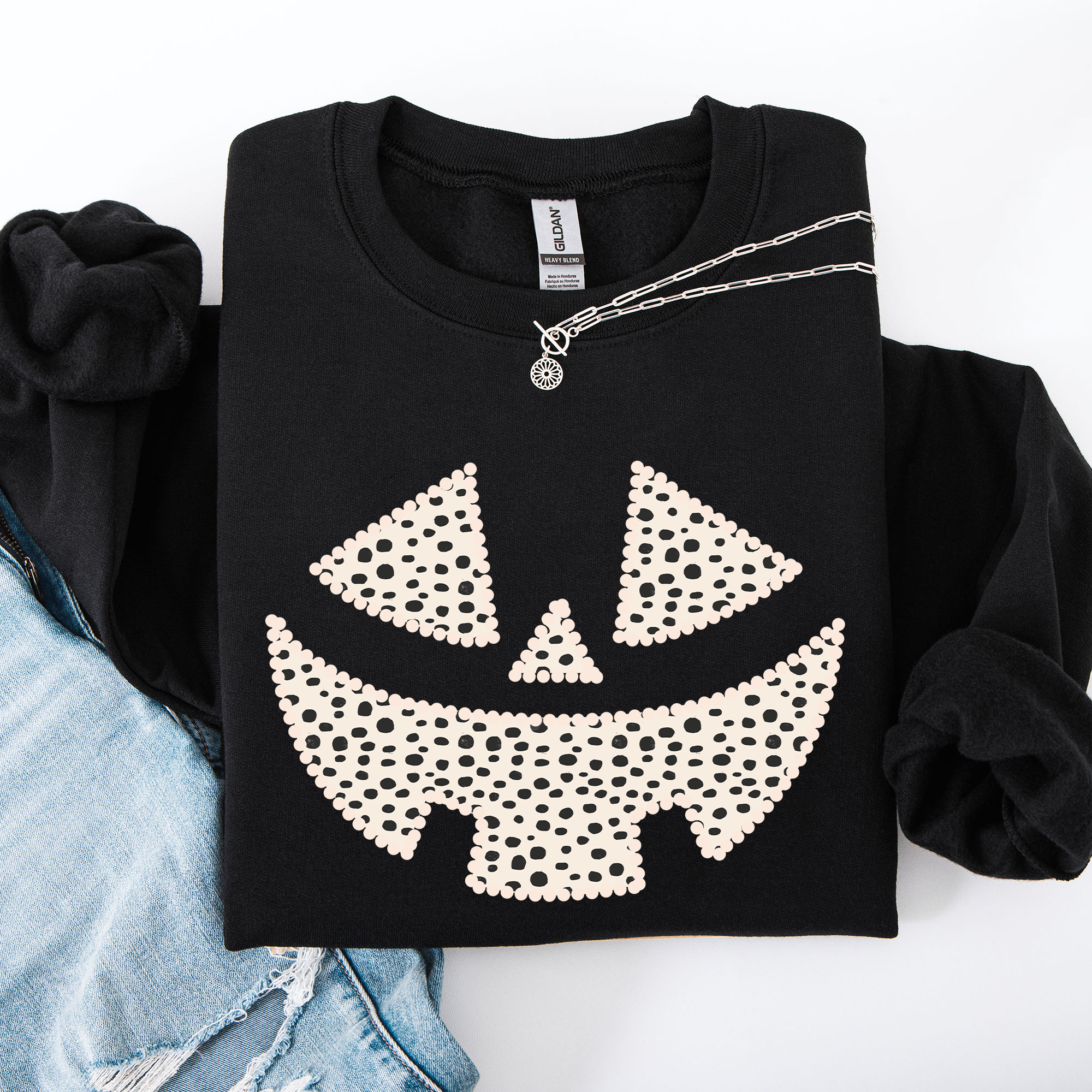 Jack O Lantern, Dalmatian Print, Halloween - Adult & Kids T-Shirts, Sweatshirts & Hoodies apparel design preview 1